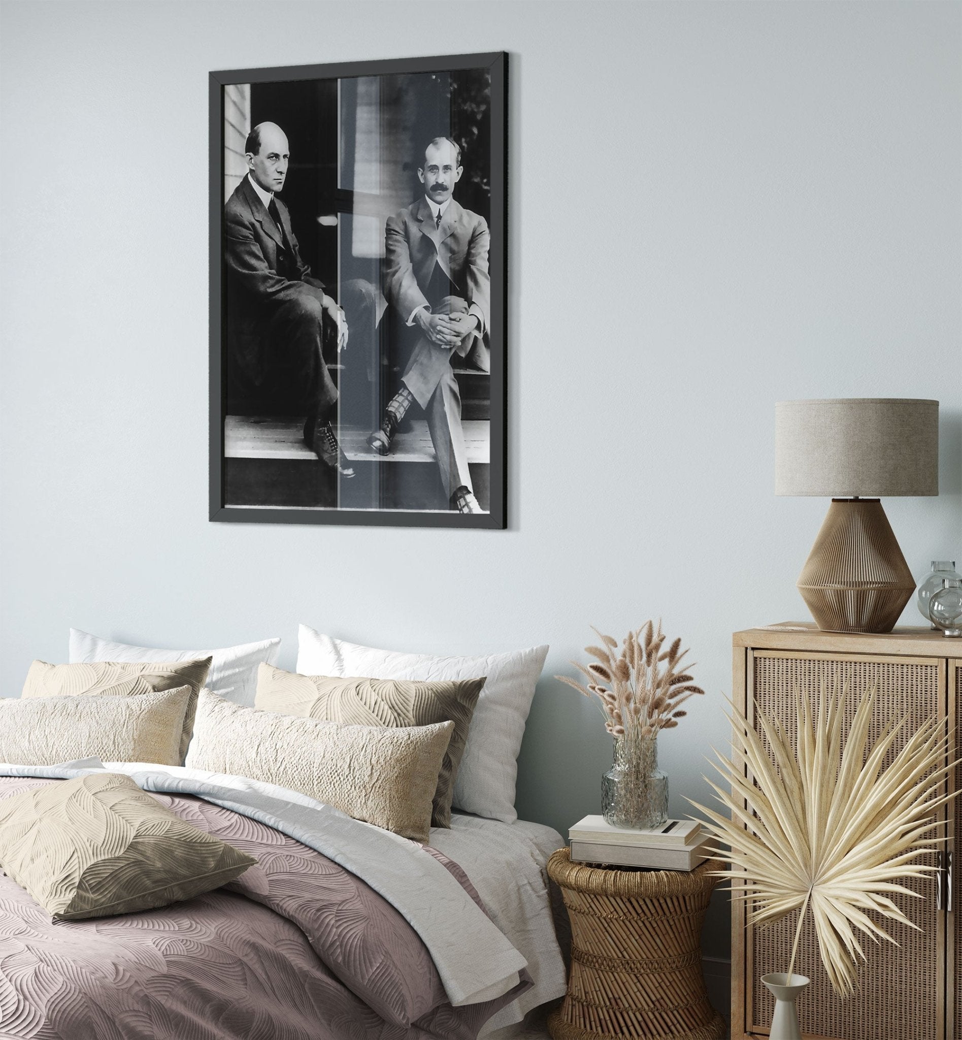 Wright Brothers Framed, American Aviator Pioneers, Vintage Photo Portrait - Wright Brothers Framed Print - WallArtPrints4U