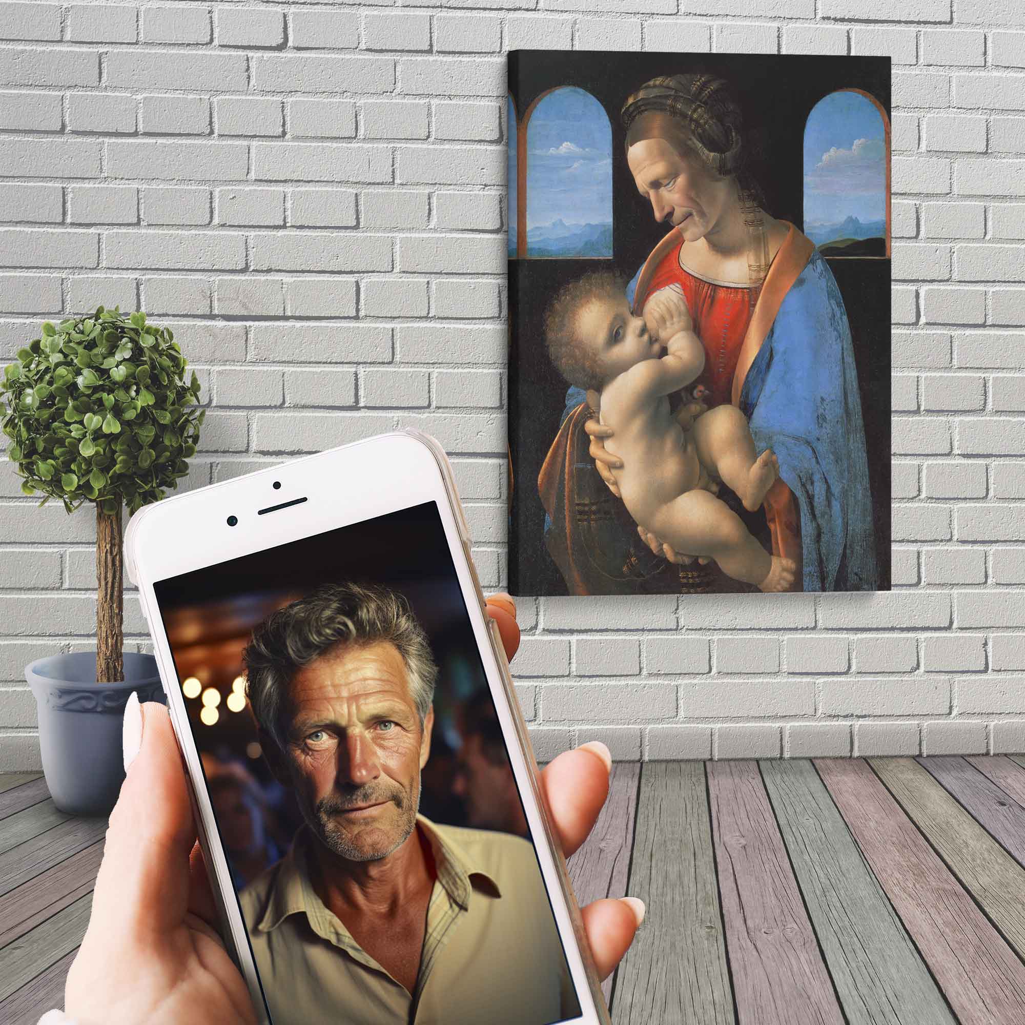 You As Madonna Litta Custom Canvas Print, Your Picture As "Madonna Litta" Leonardo Da VinciCanvas. - WallArtPrints4U