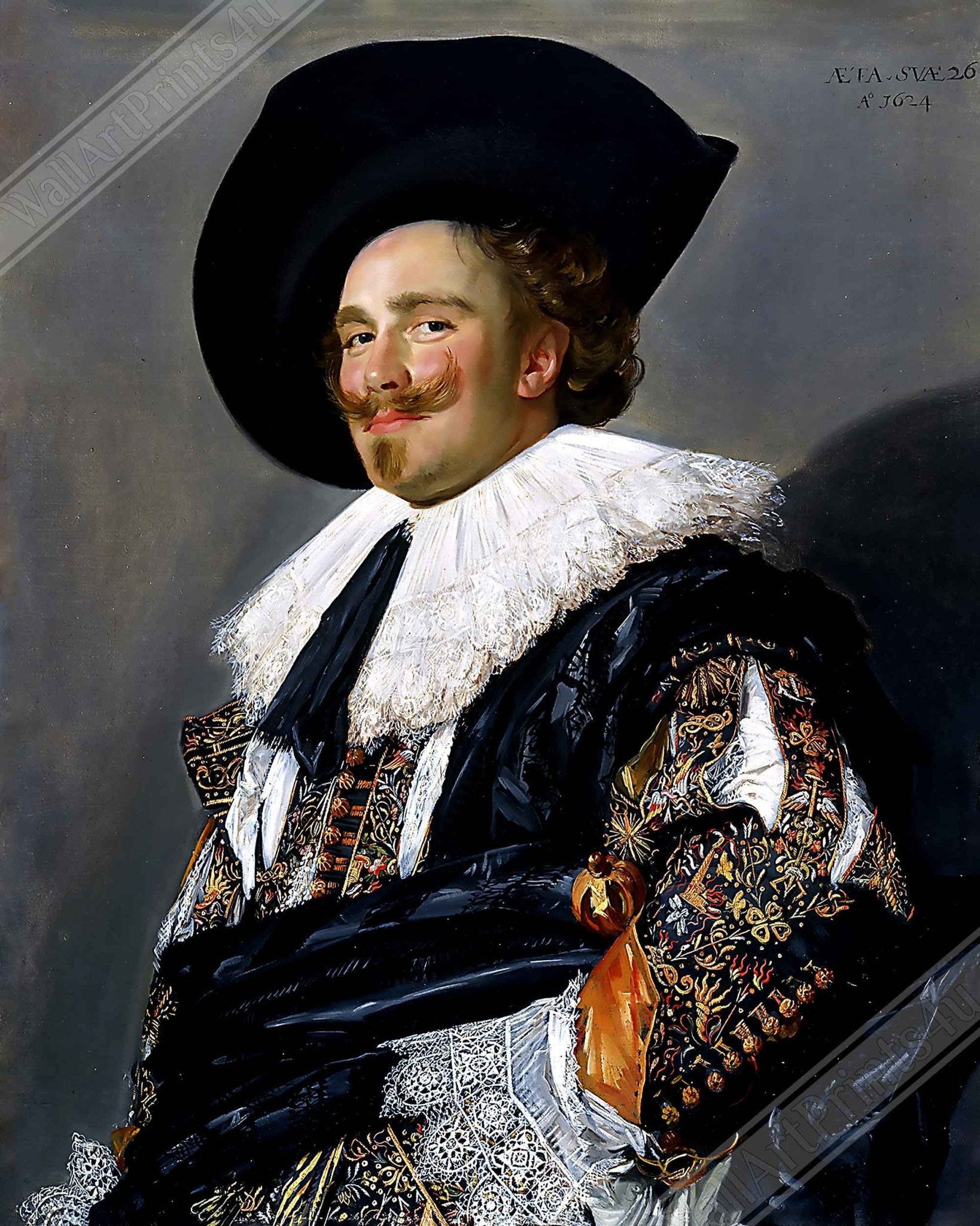 You As The Laughing Cavalier Custom Canvas Print, Your Picture In Laughing Cavalier Canvas. - WallArtPrints4U