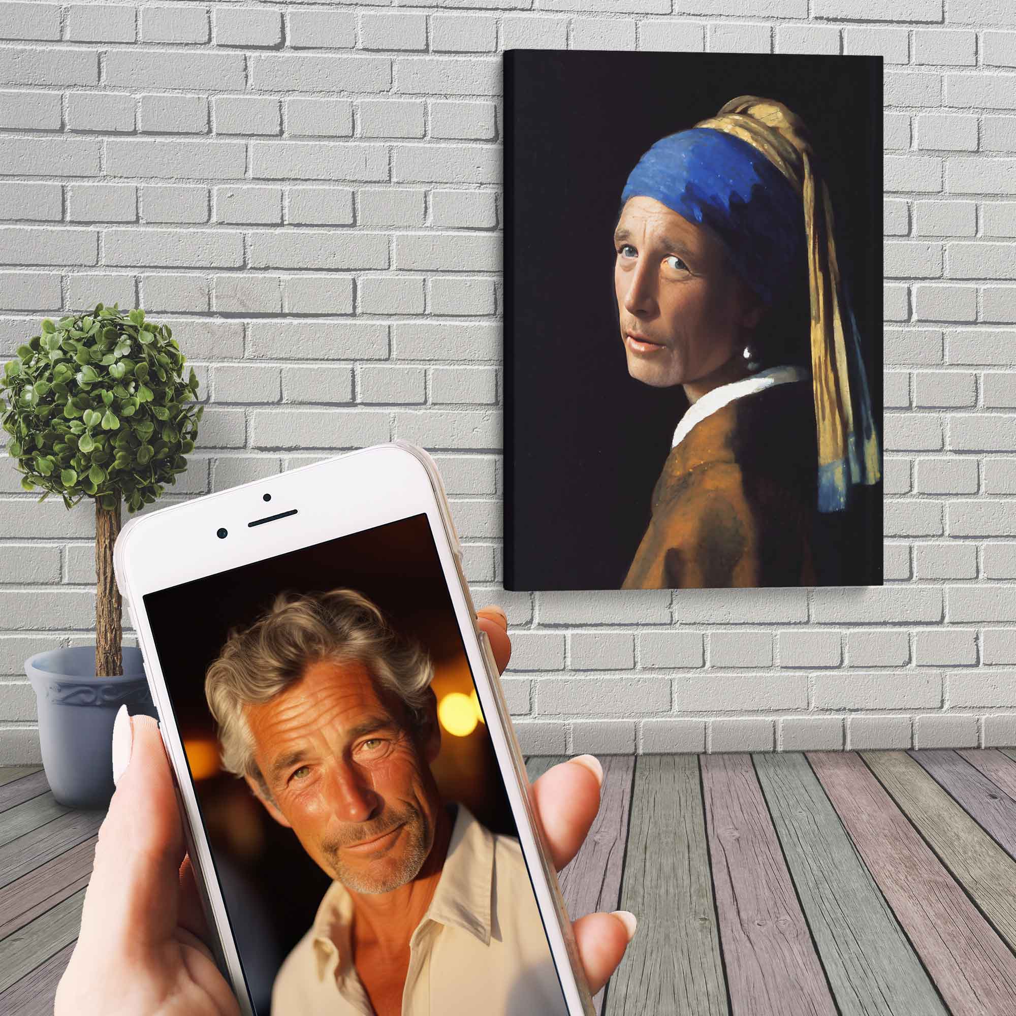 You With A Pearl Earring Custom Canvas Print, Your Picture As A Girl With A Pearl Earring Canvas. - WallArtPrints4U