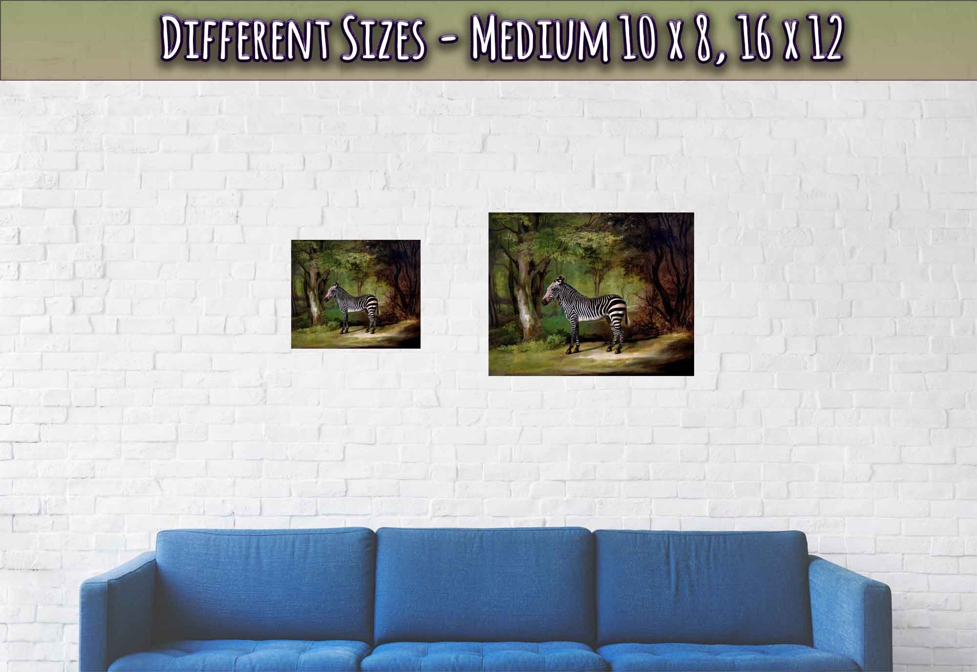 Zebra Poster, Vintage Zebra Art - Vintage Zebra Print - WallArtPrints4U