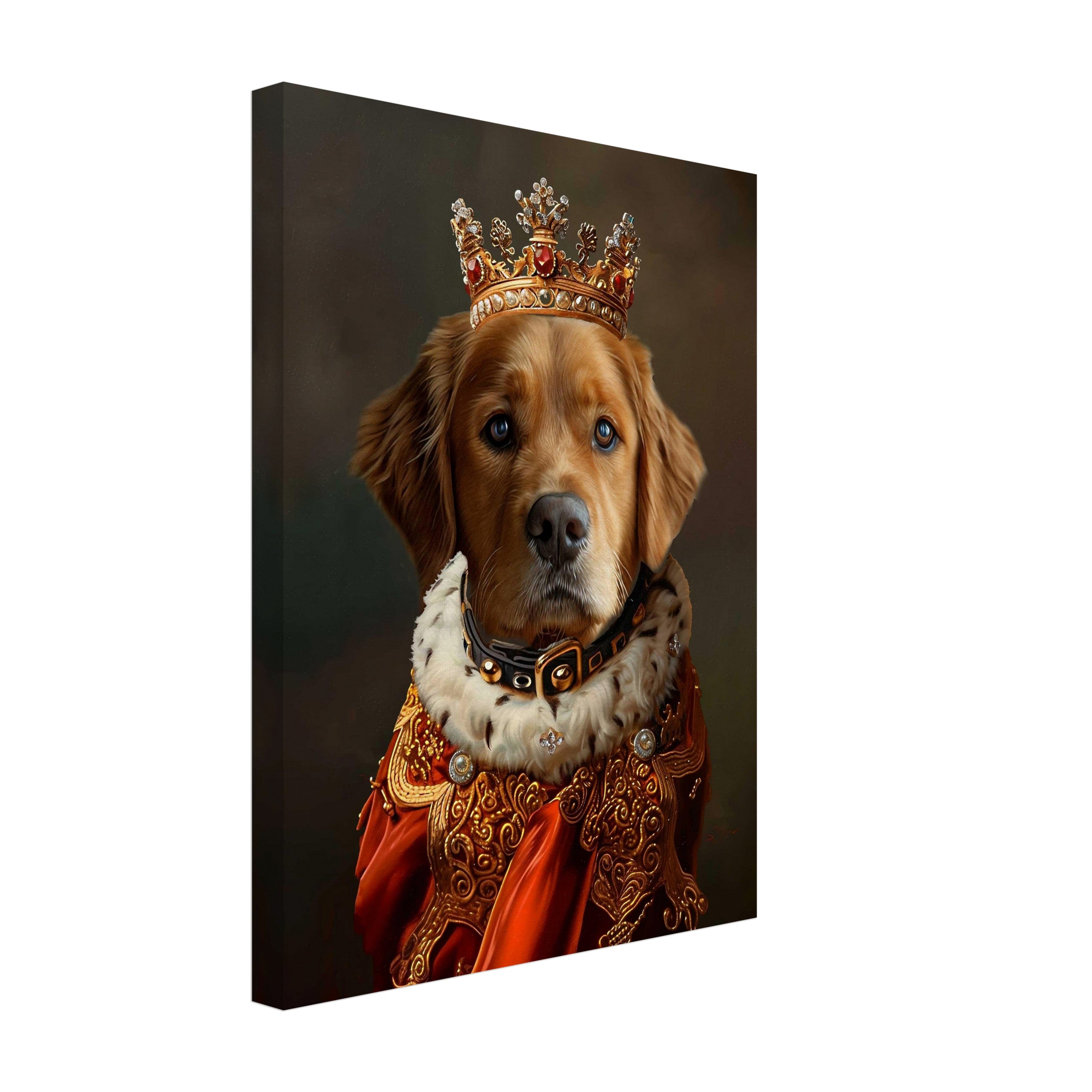 Royal Pet Portrait Canvas Custom Print, Dog Portrait From Photo