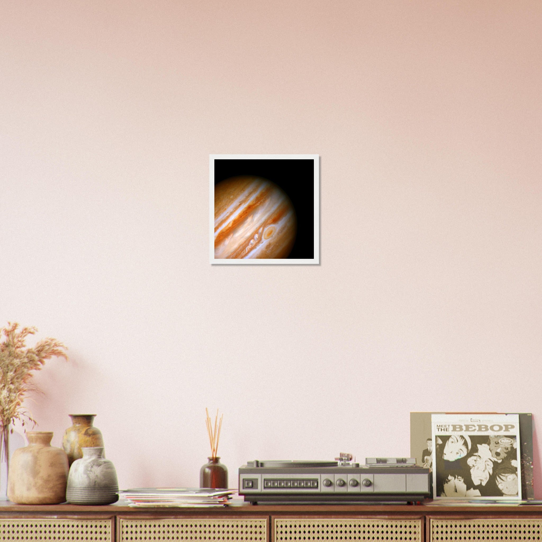 Jupiter Framed - Vintage Jupiter With Red Spot - Planet Jupiter Framed Print