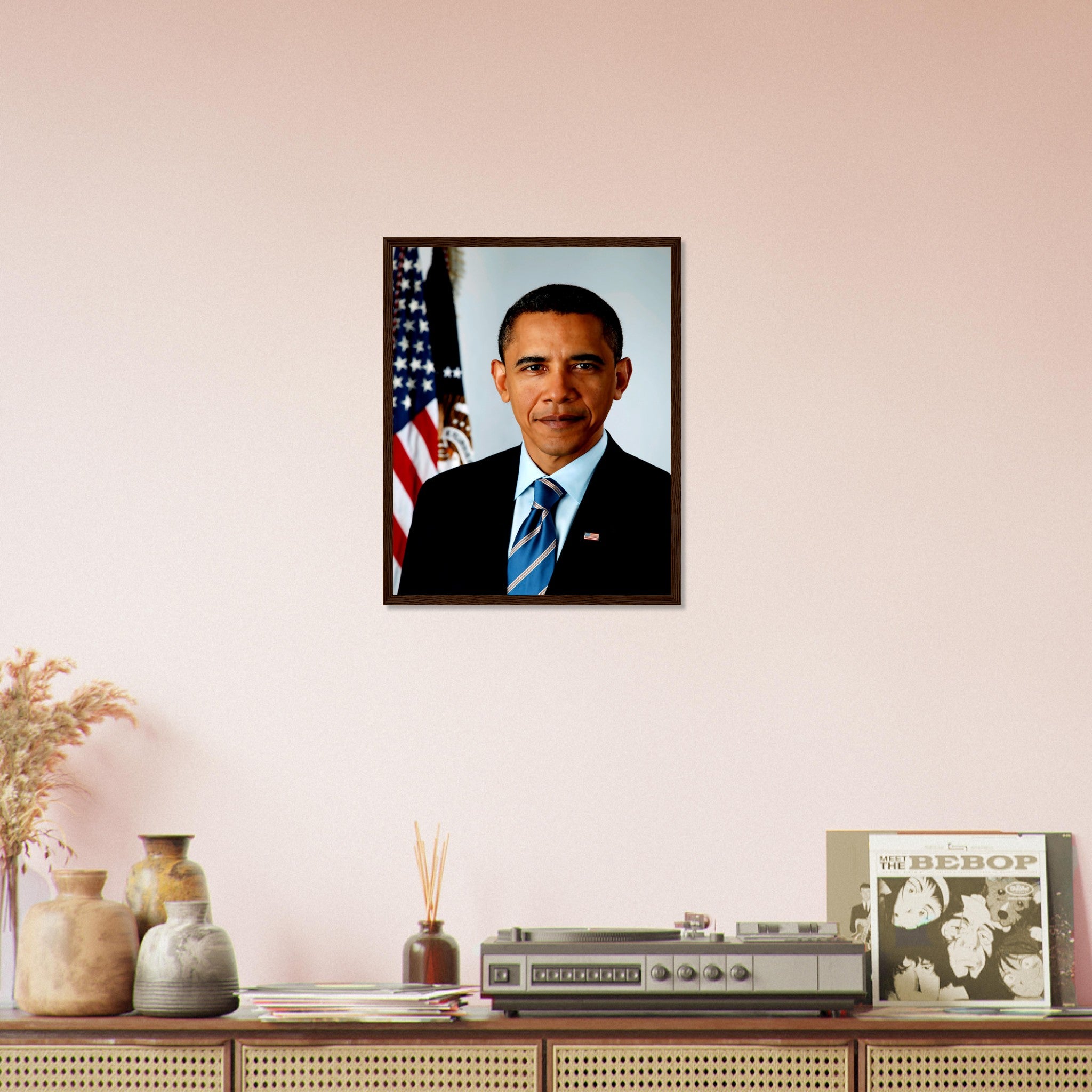 Barrack Obama Framed, 44th President Of These United States, Vintage Photo Portrait - Barrack Obama Framed Print UK, EU USA Domestic Shipping