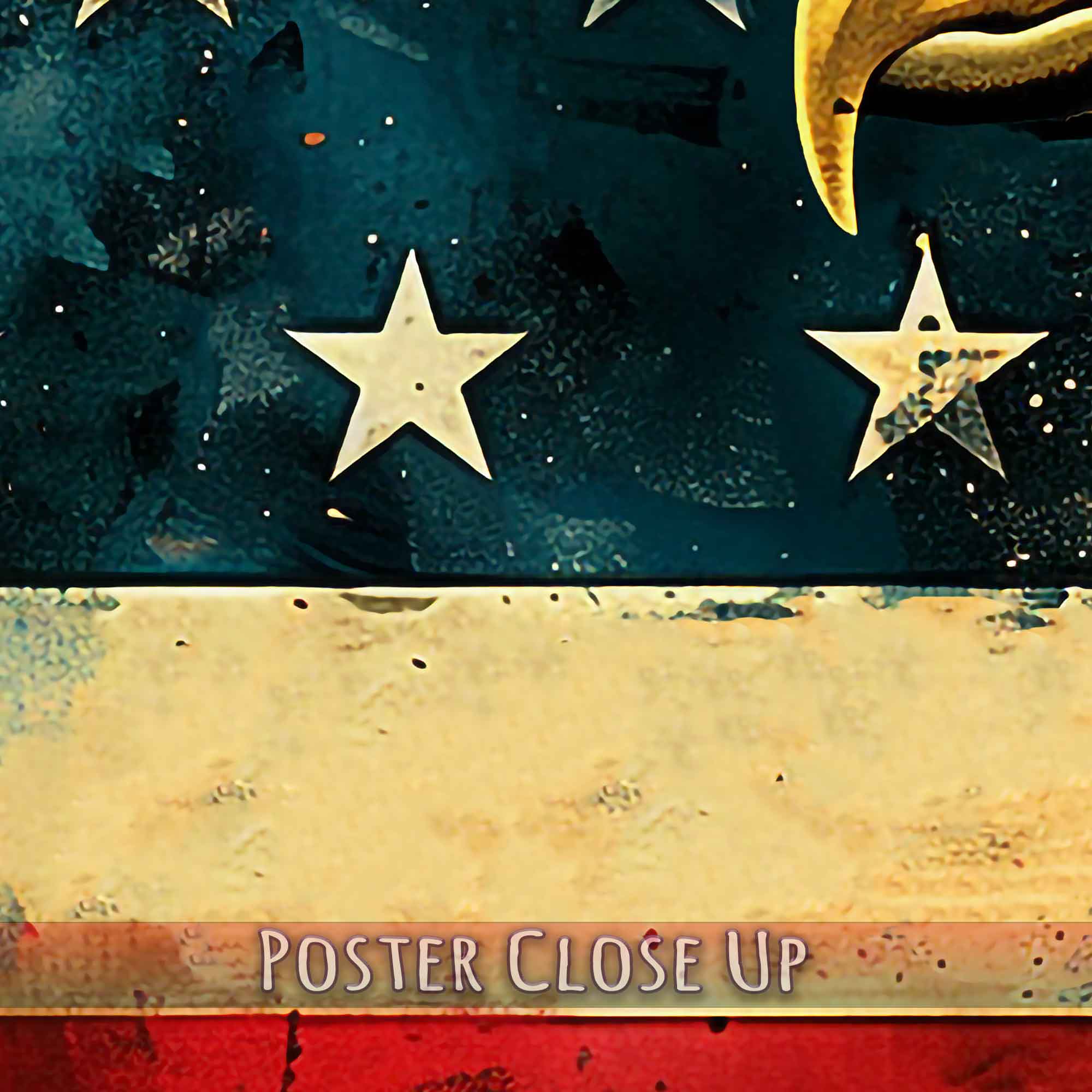 American Eagle Flag Poster, Patriotic USA Flag Canvas Print Gritty Modern Art - WallArtPrints4U