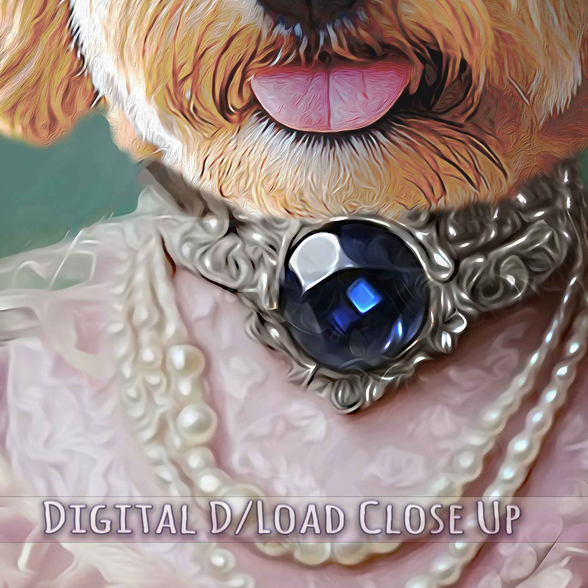 Aristocrat Pet Printable, Princess Cat / Dog Custom Portrait From Photo Digital Download - WallArtPrints4U