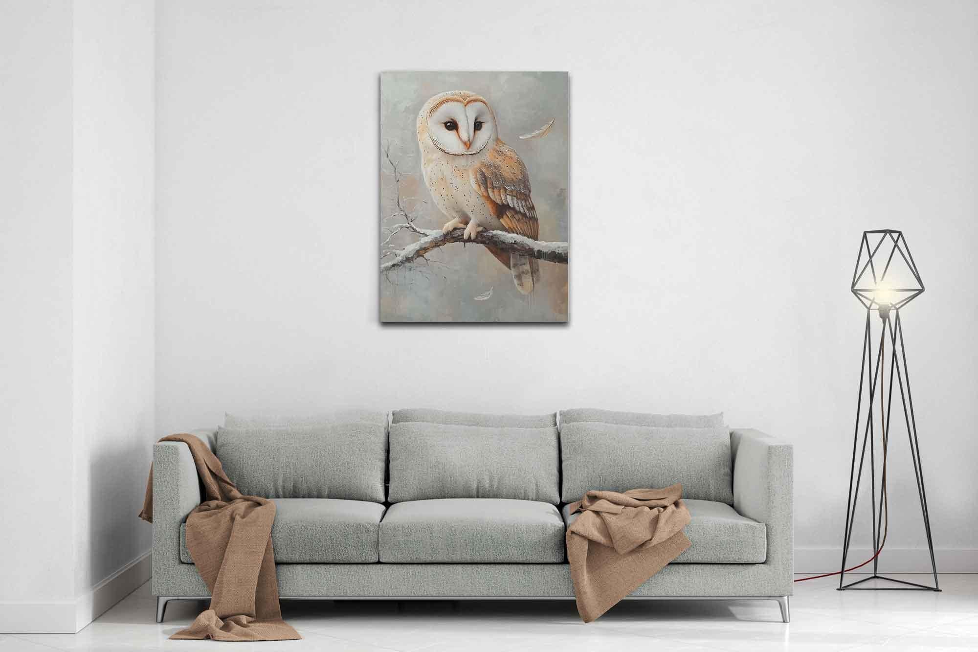 Barn Owl Canvas Wildlife Wall Art, Nature - Inspired Home Decor - WallArtPrints4U