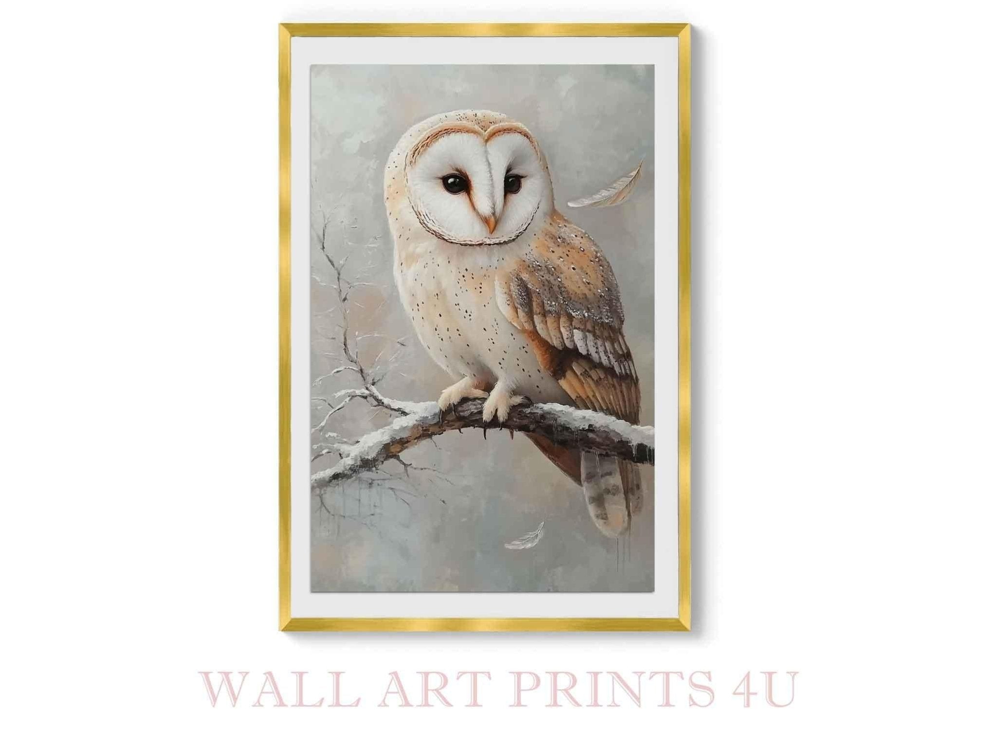 Barn Owl Digital Download Art for Prints, Perfect for Home Decor - WallArtPrints4U