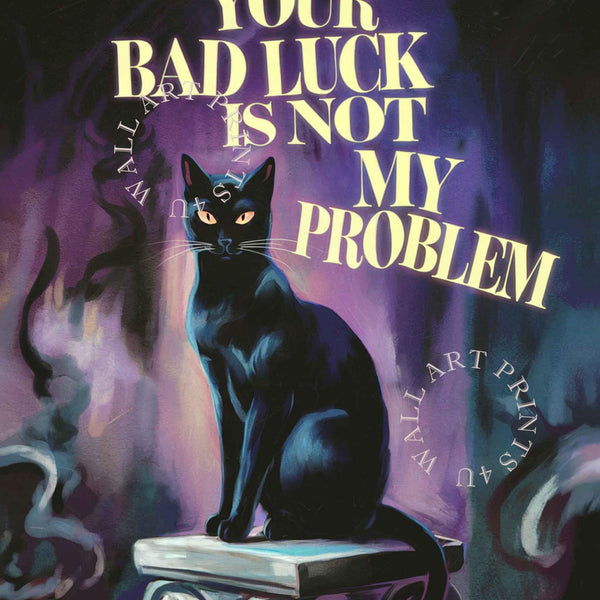 MAGIC featuring BLACK CATS ポスター Black Cat Poster Bad Luck Gothic Wall Art Superstition Decor Witchy My