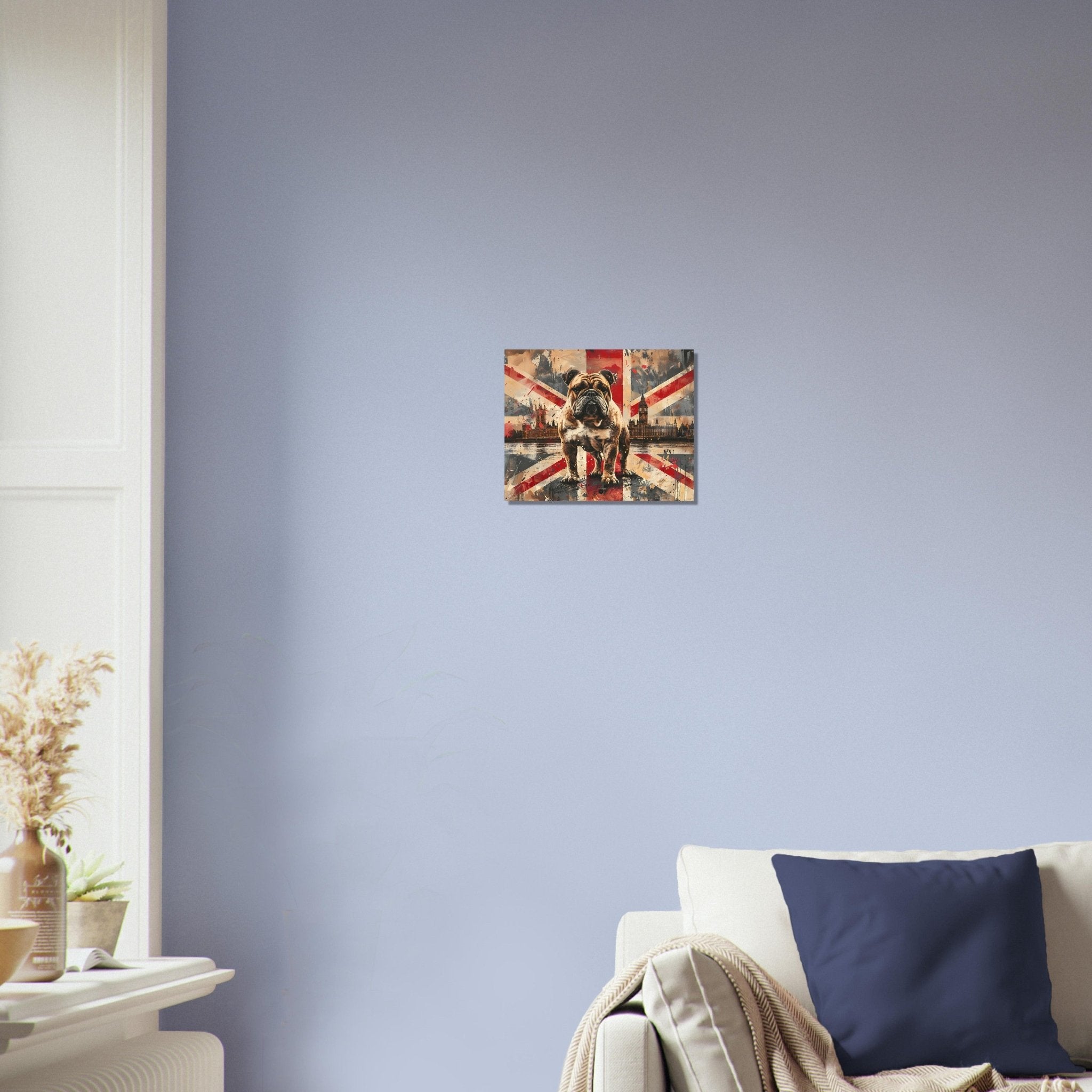 British Flag Poster, Bulldog Union Jack Poster Print, UK Flag Wall Art - WallArtPrints4U