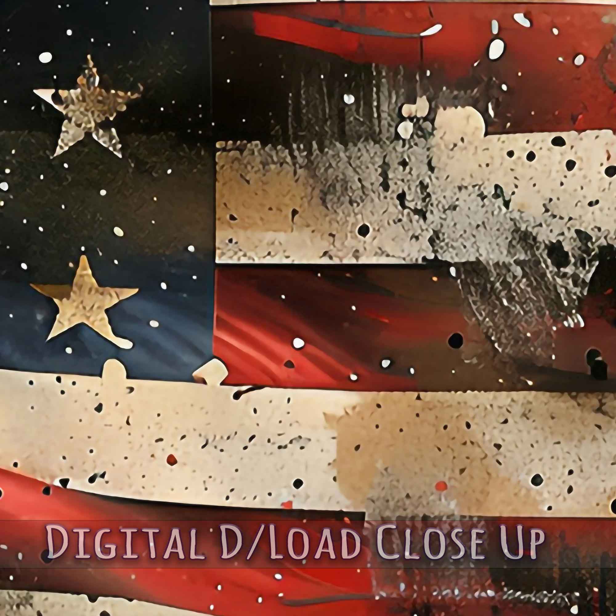 Distressed American Flag Printable, Wavy Patriotic USA Flag Gritty Modern Art Digital Download - WallArtPrints4U