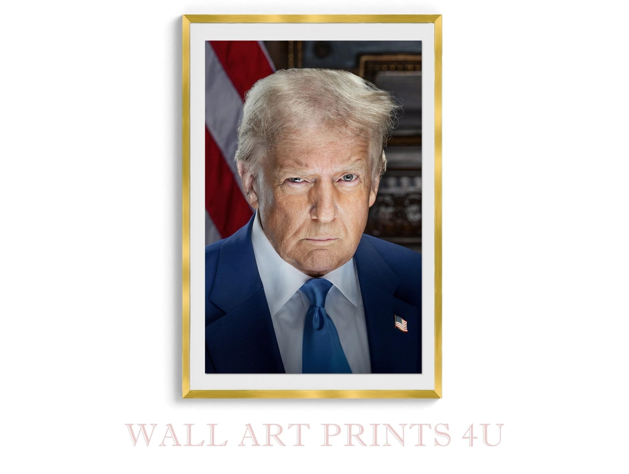 Donald Trump Digital Download Presidential Portrait 47th President Patriotic USA Wall Art Gift - WallArtPrints4U