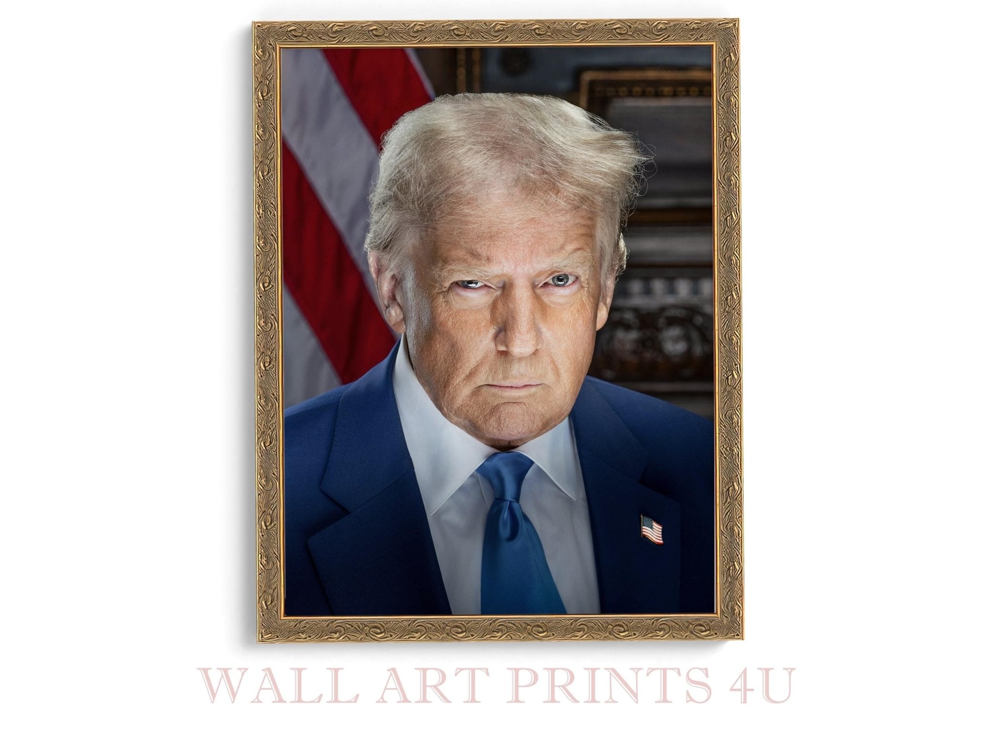 Donald Trump Poster Presidential Portrait 47th President Patriotic USA Wall Art Gift - WallArtPrints4U