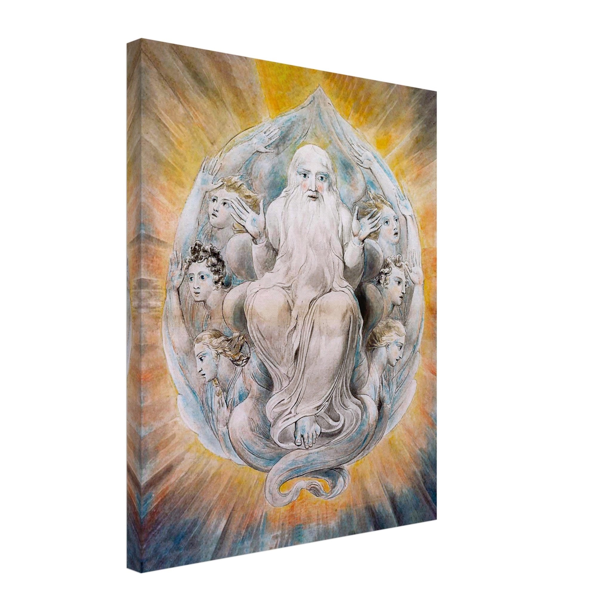 God Blessing The Seventh Day Canvas Print, William Blake 1805. - WallArtPrints4U