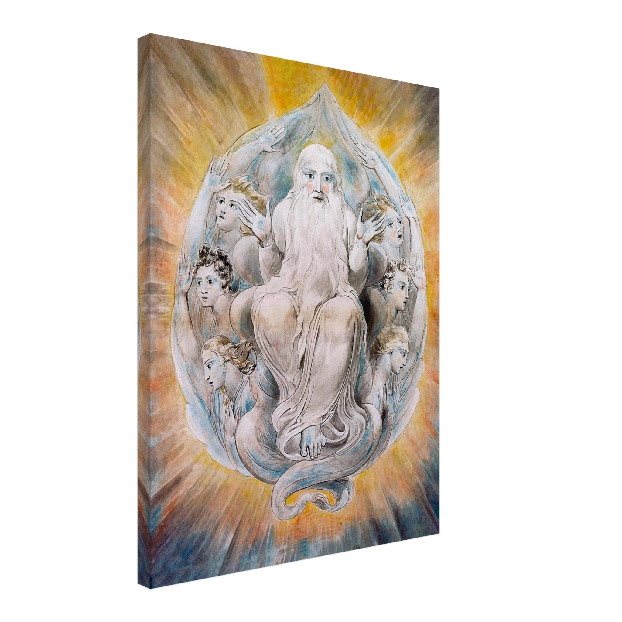 God Blessing The Seventh Day Canvas Print, William Blake 1805. - WallArtPrints4U