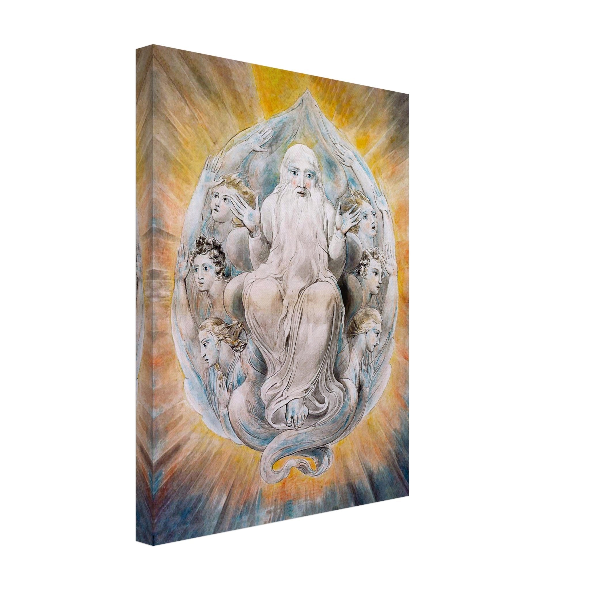 God Blessing The Seventh Day Canvas Print, William Blake 1805. - WallArtPrints4U