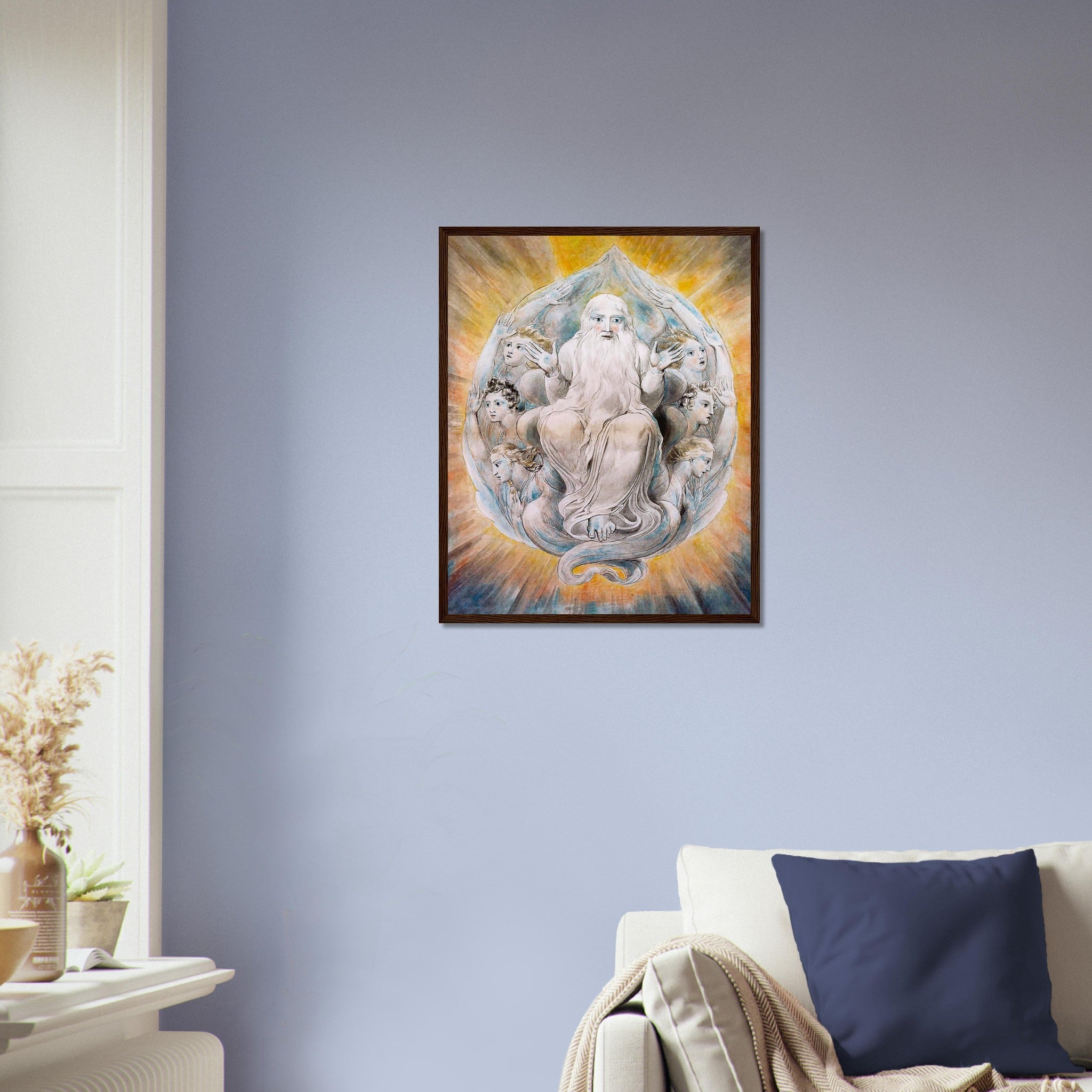 God Blessing The Seventh Day Framed Print, William Blake 1805. - WallArtPrints4U