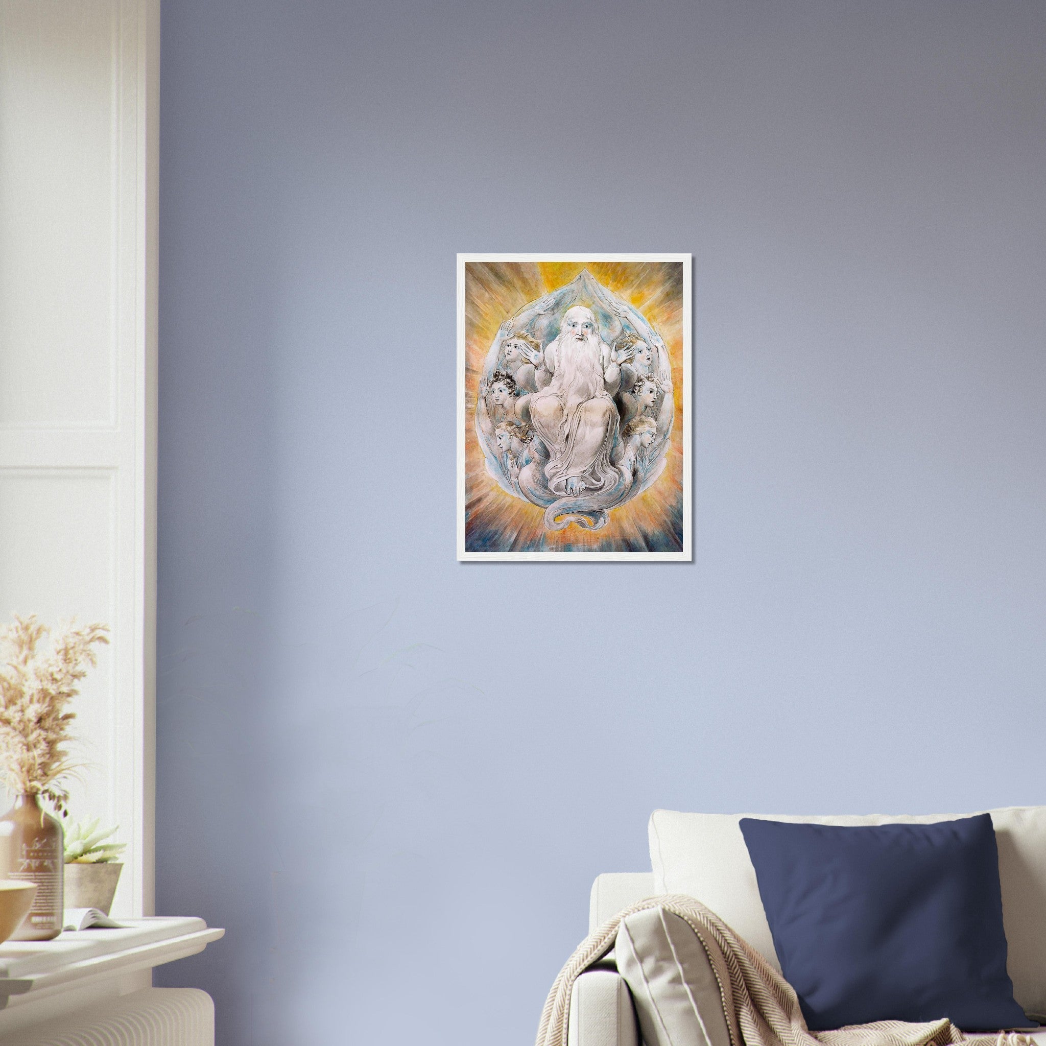 God Blessing The Seventh Day Framed Print, William Blake 1805. - WallArtPrints4U