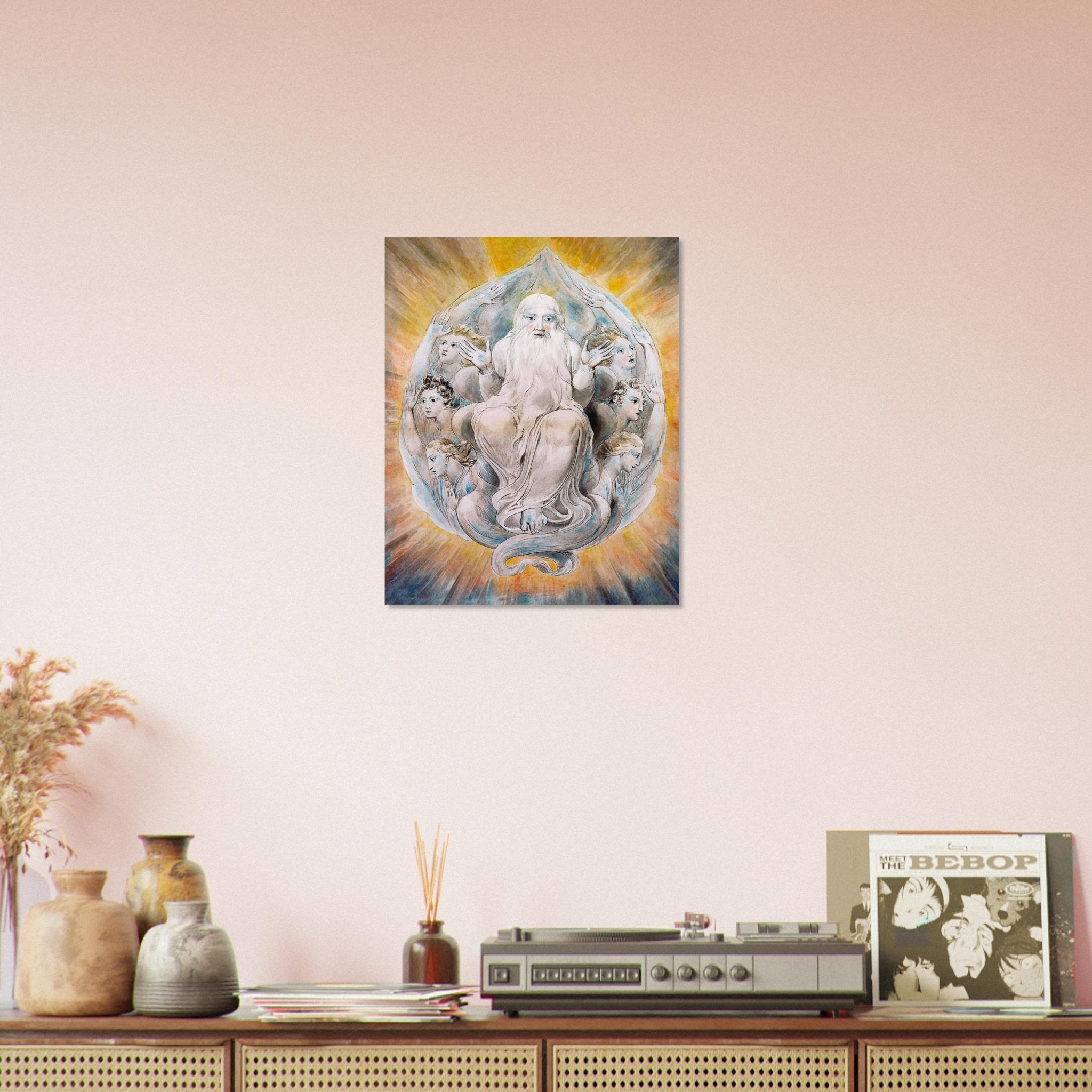 God Blessing The Seventh Day Poster Print, William Blake 1805. - WallArtPrints4U