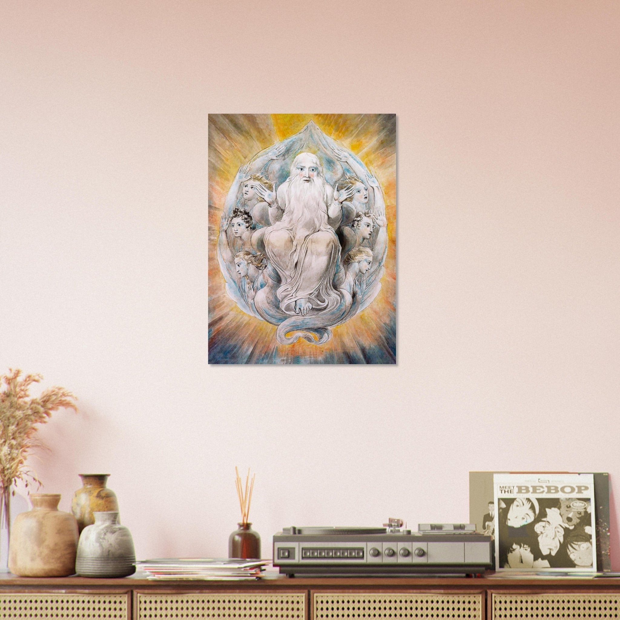 God Blessing The Seventh Day Poster Print, William Blake 1805. - WallArtPrints4U