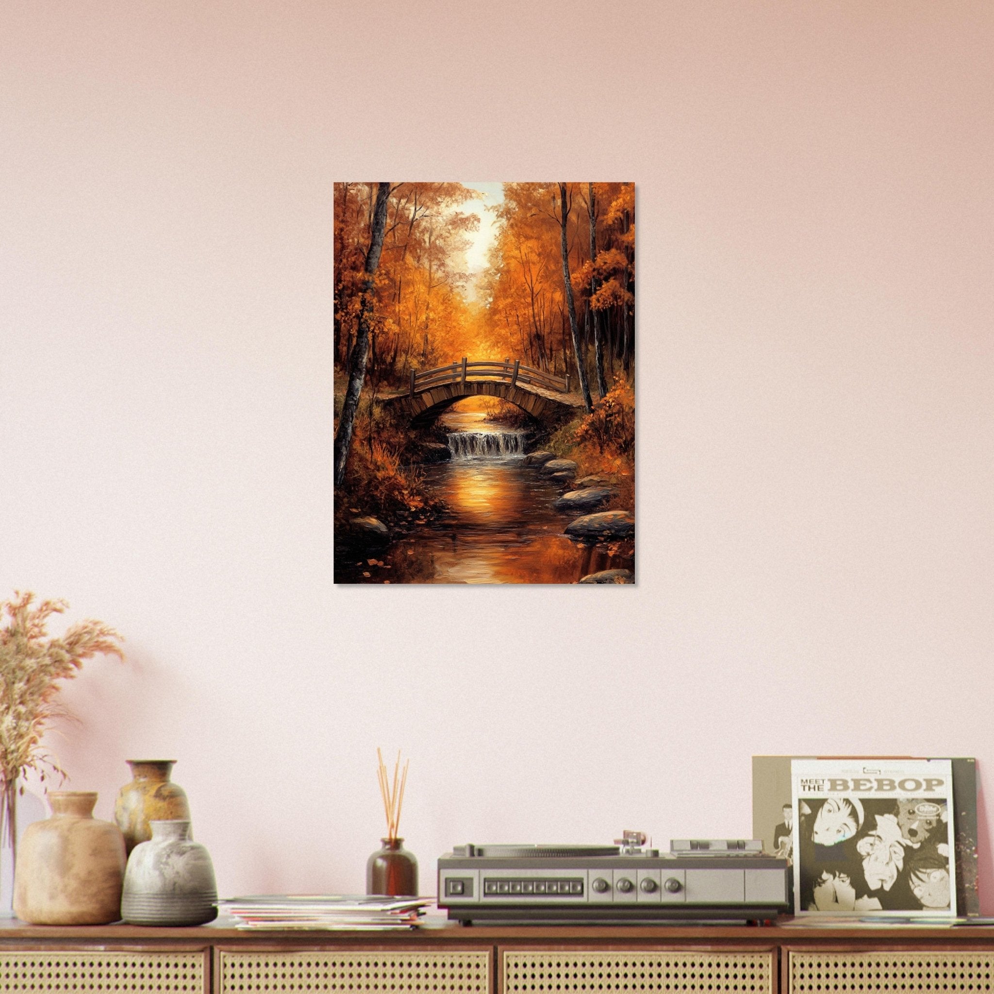 Golden Autumn Landscape Poster – Fall Foliage Wall Art Painting Poster - WallArtPrints4U