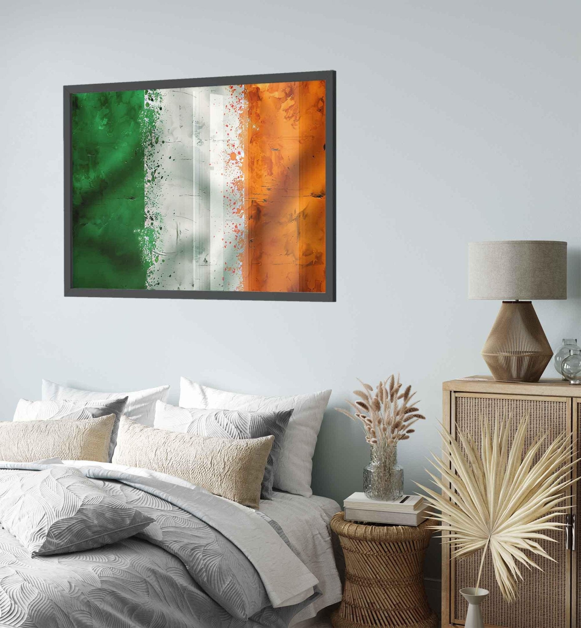 Grungy Irish Flag Digital Download Distressed Ireland Wall Art St Patricks Day Printable Decor - WallArtPrints4U