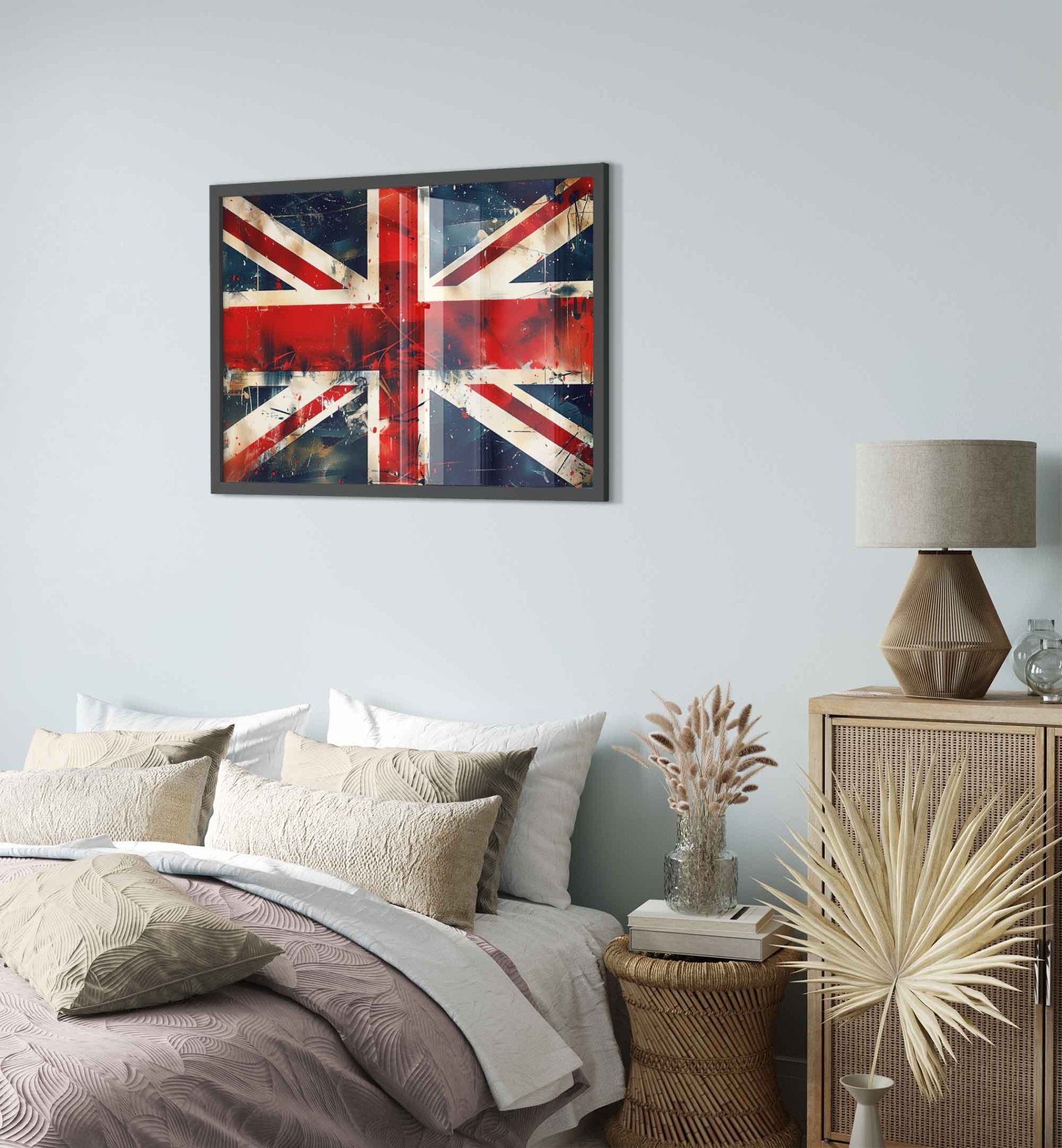 Grungy Union Jack Flag Digital Download - Distressed British Flag Art Printable, Street Art Style Wall Decor - WallArtPrints4U