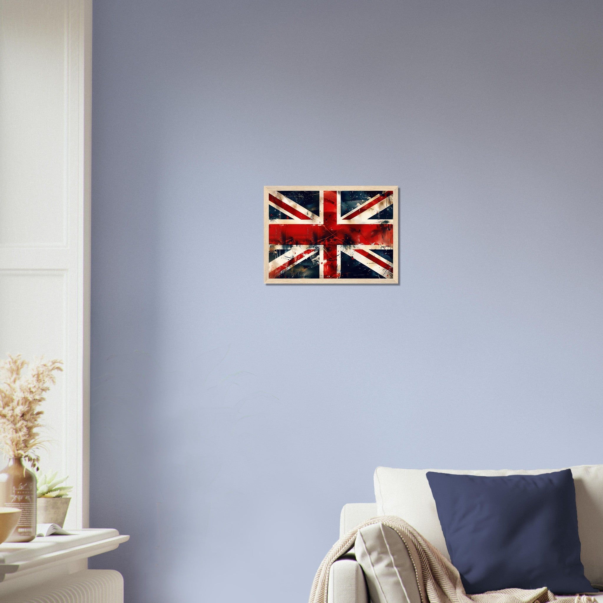 Grungy Union Jack Flag Framed Poster - Distressed British Flag Art Framed Print, Street Art Style Wall Decor - WallArtPrints4U