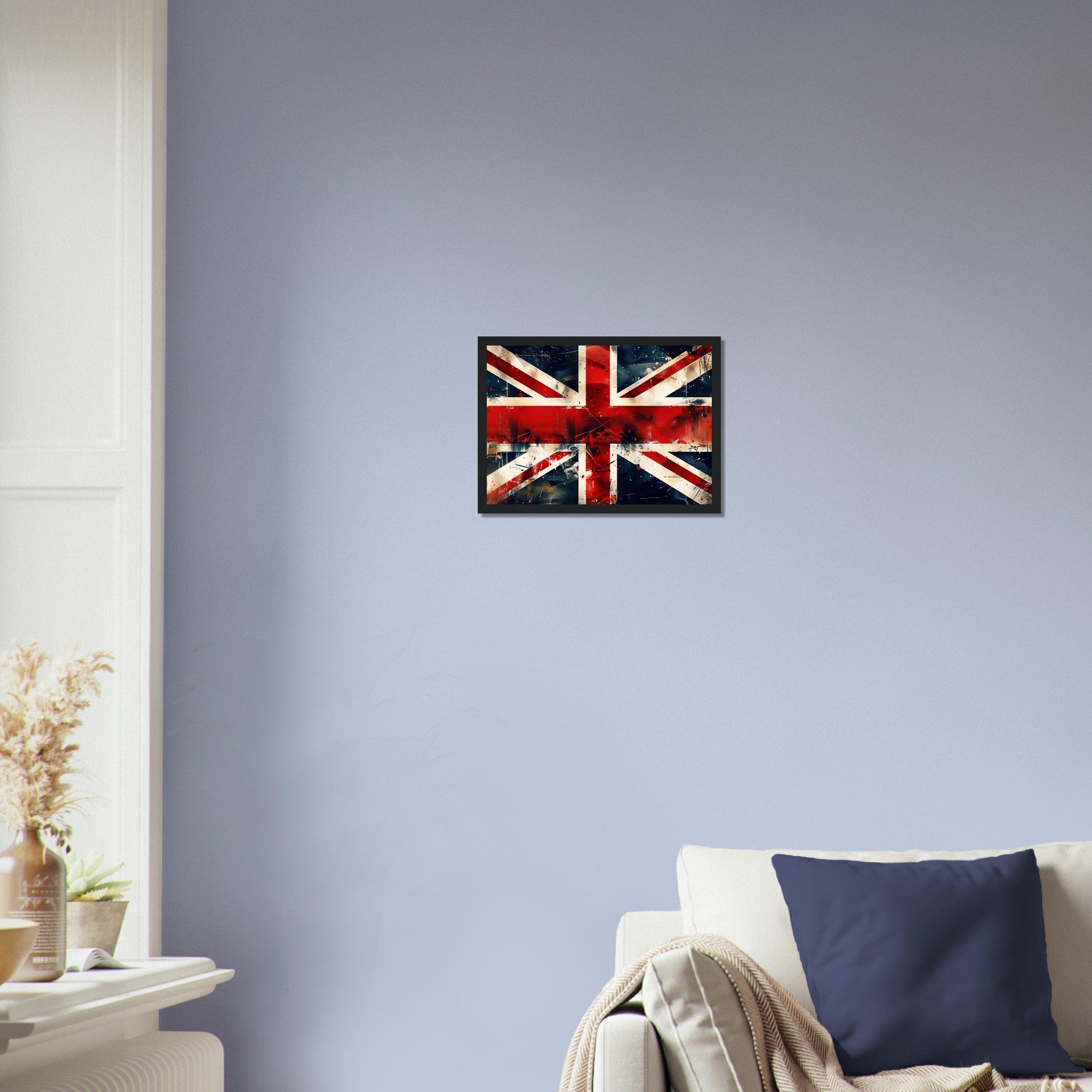 Grungy Union Jack Flag Framed Poster - Distressed British Flag Art Framed Print, Street Art Style Wall Decor - WallArtPrints4U