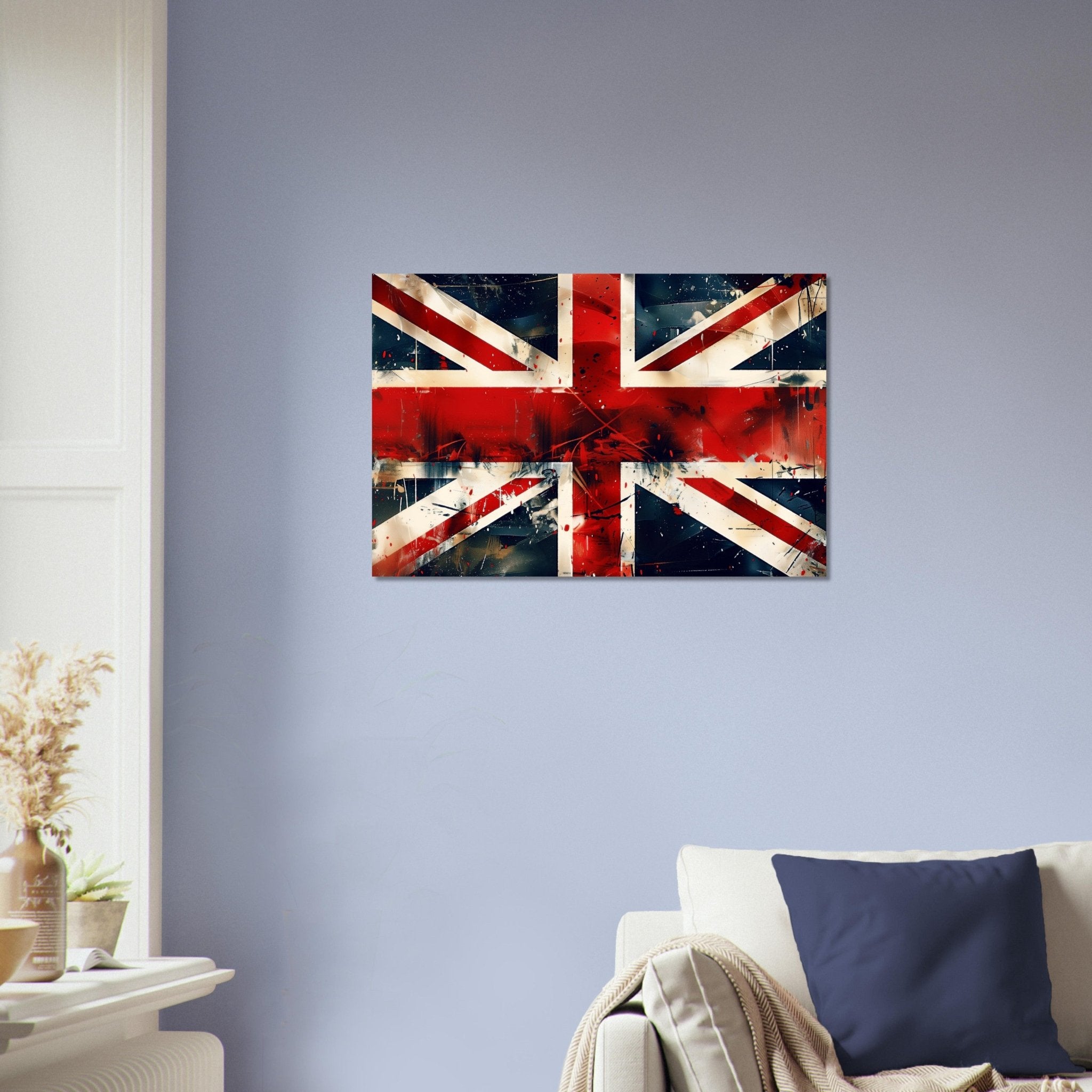 Grungy Union Jack Flag Poster - Distressed British Flag Art Print, Street Art Style Wall Decor - WallArtPrints4U