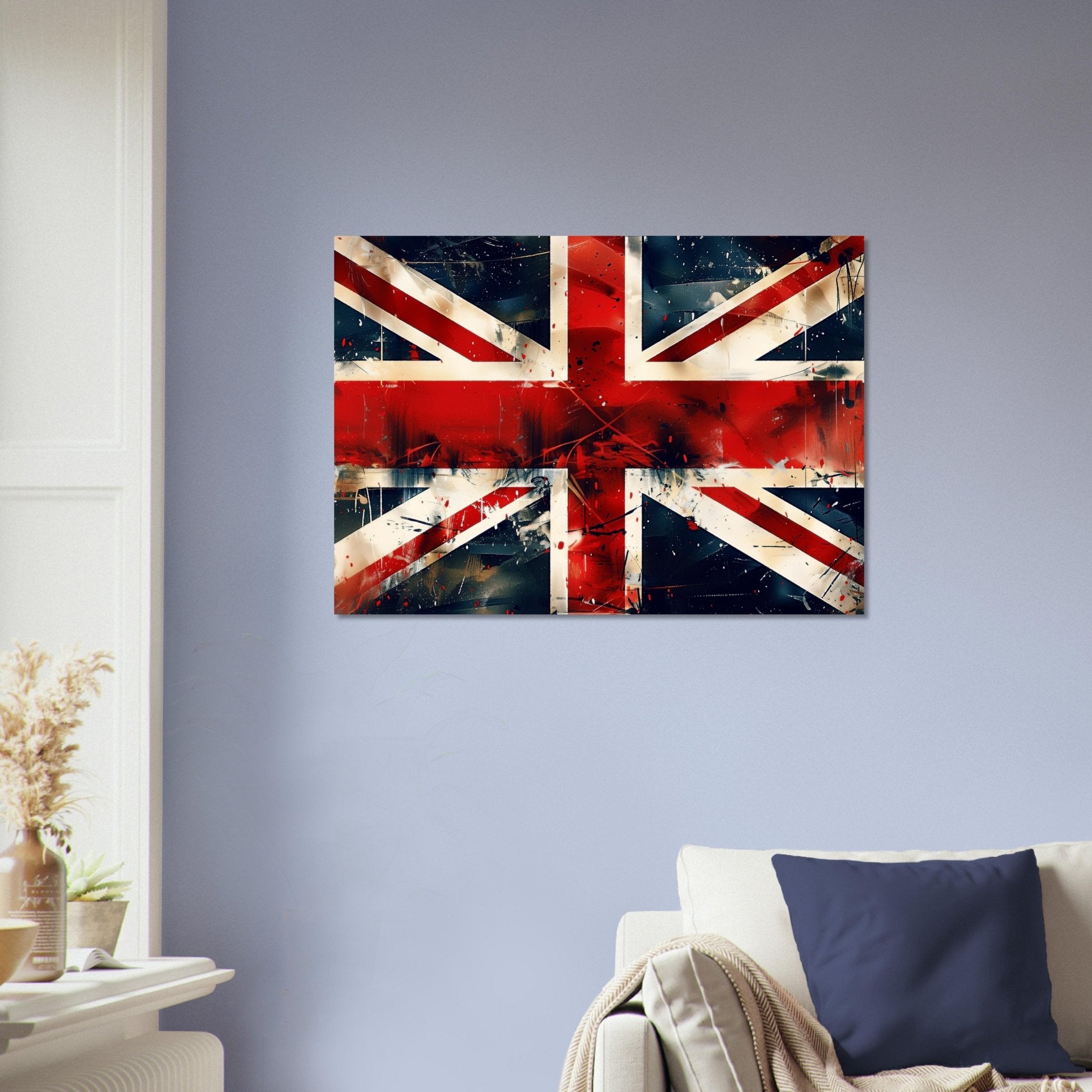 Grungy Union Jack Flag Poster - Distressed British Flag Art Print, Street Art Style Wall Decor - WallArtPrints4U