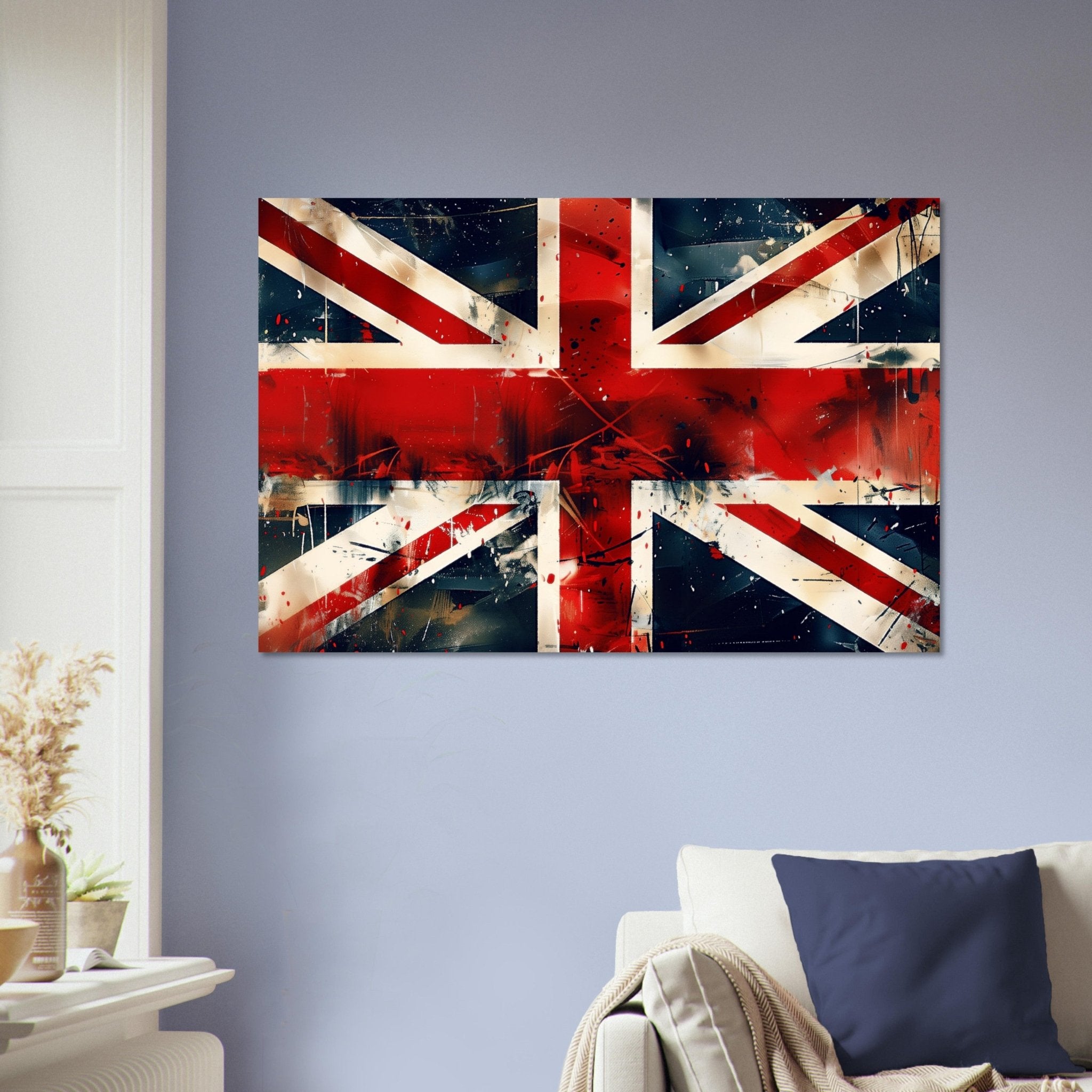 Grungy Union Jack Flag Poster - Distressed British Flag Art Print, Street Art Style Wall Decor - WallArtPrints4U