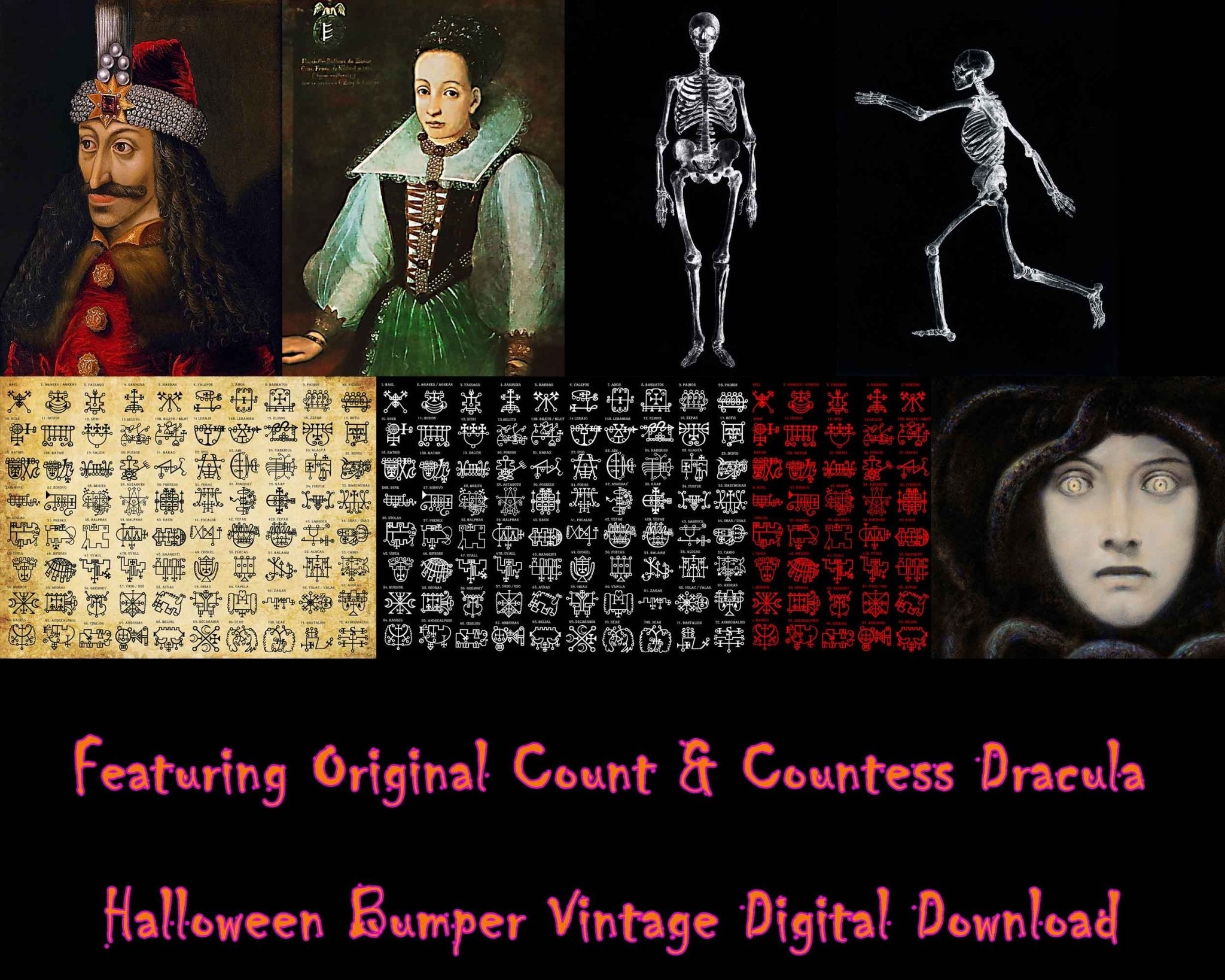 Halloween Occult Satanic Bumper Digital Download, Printable - WallArtPrints4U