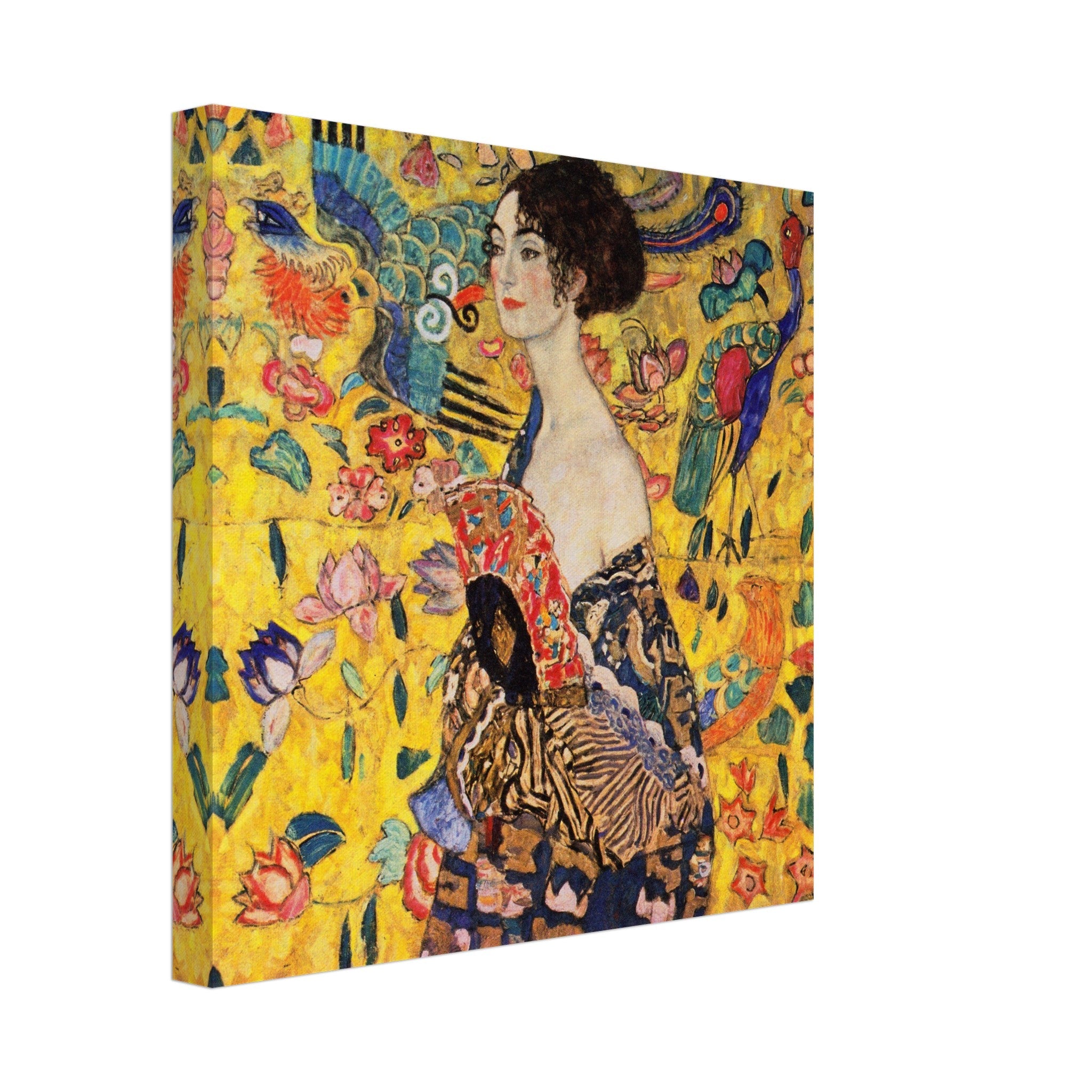 Lady With A Fan Canvas Print, Gustav Klimt Poster, 1917 - WallArtPrints4U