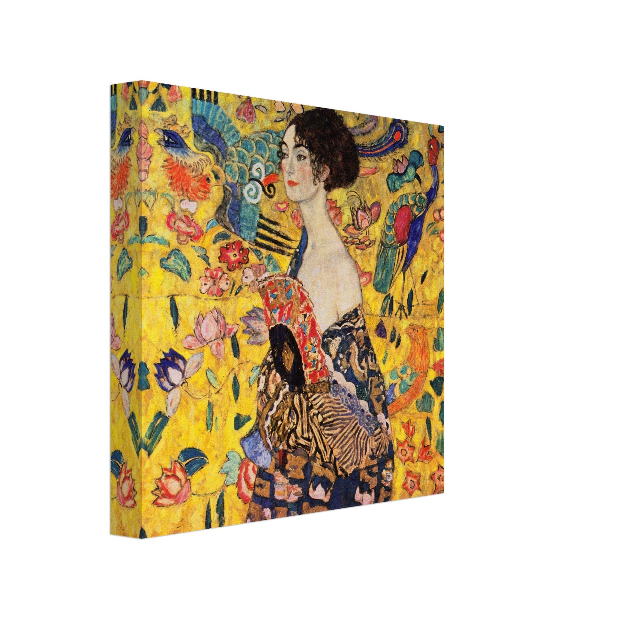 Lady With A Fan Canvas Print, Gustav Klimt Poster, 1917 - WallArtPrints4U