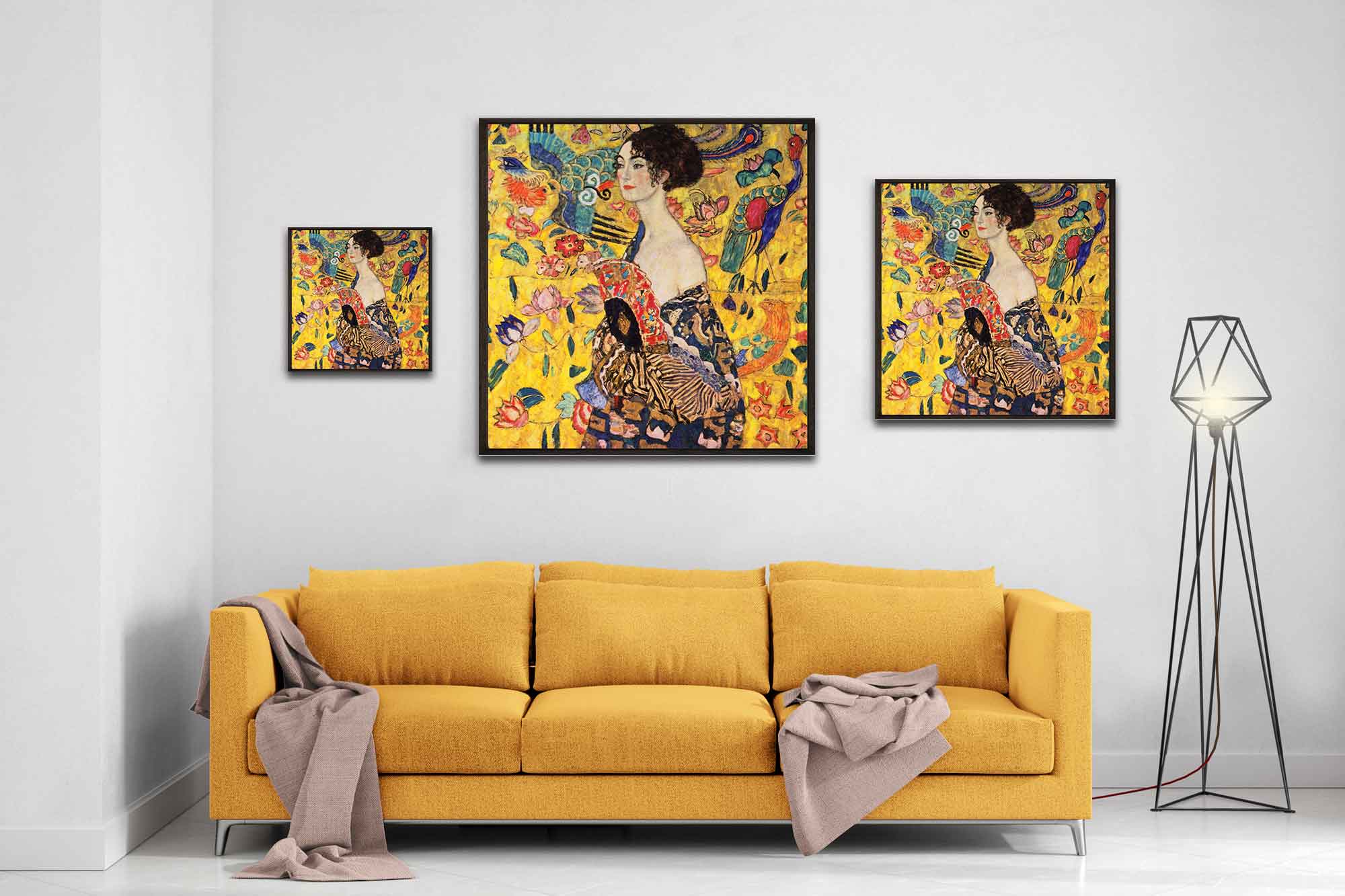 Lady With A Fan Digital Download, Gustav Klimt Printable, 1917 - WallArtPrints4U