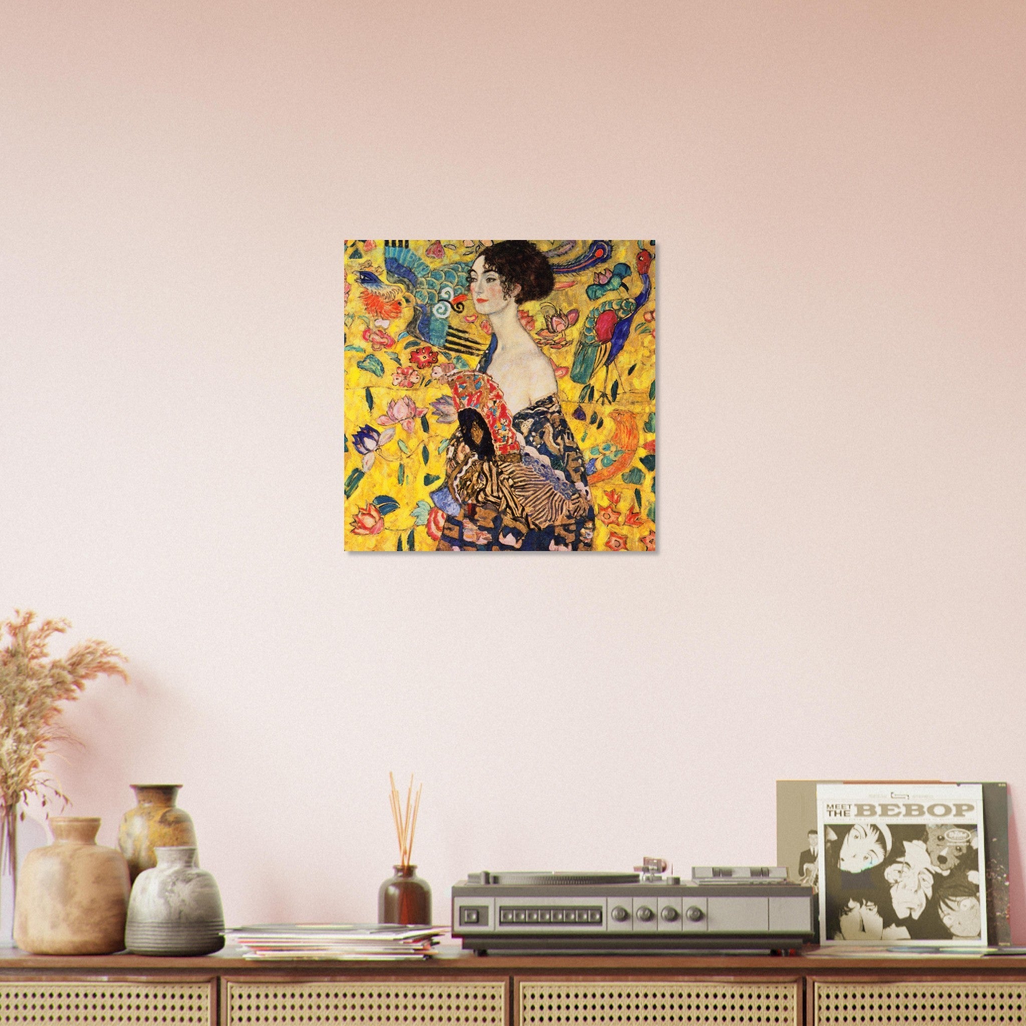 Lady With A Fan Poster Print, Gustav Klimt Poster, 1917 - WallArtPrints4U