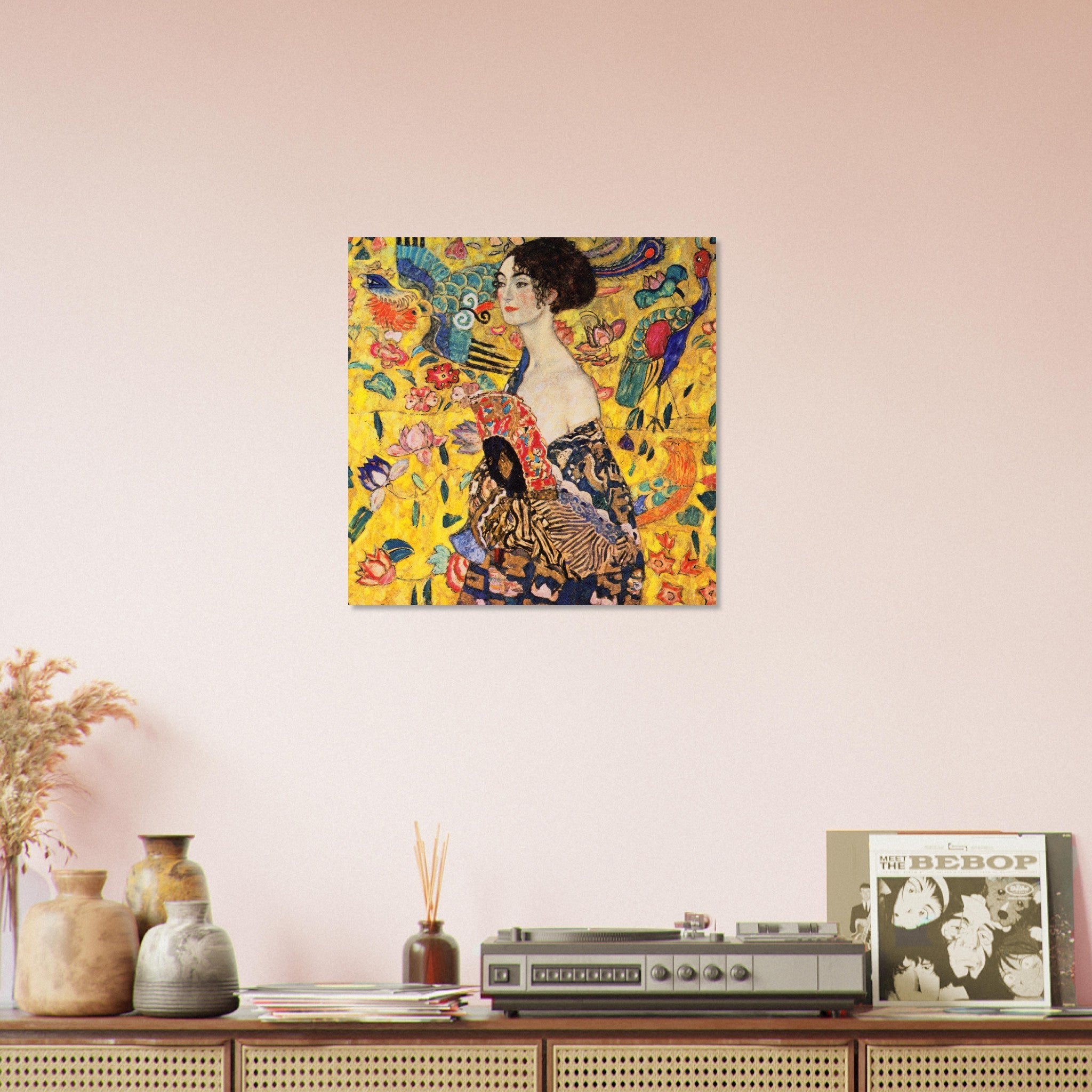 Lady With A Fan Poster Print, Gustav Klimt Poster, 1917 - WallArtPrints4U