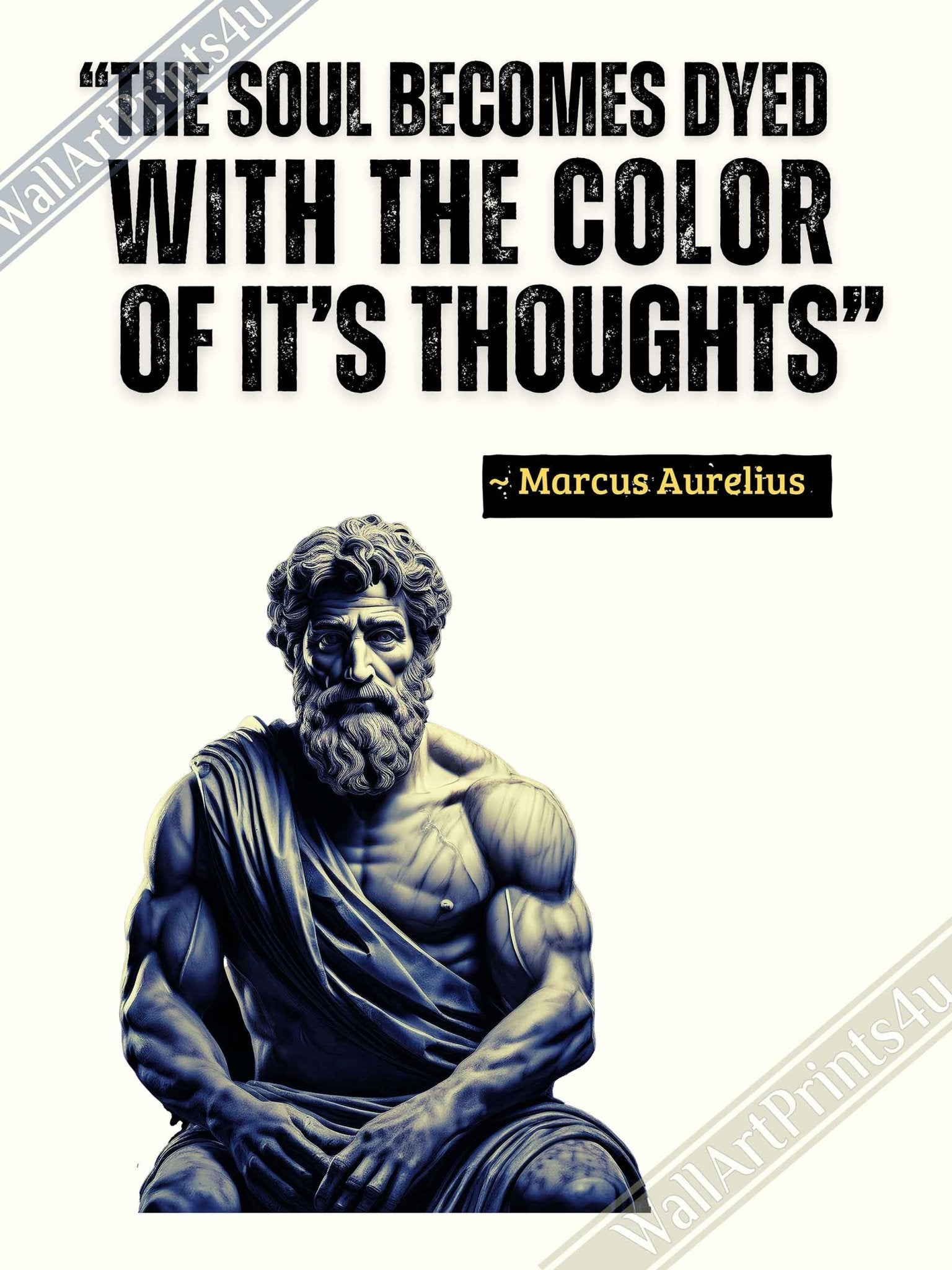 Marcus Aurelius Canvas Inspirational Stoic Quote Ancient Canvas Print Wisdom Wall Art Roman Emperor - WallArtPrints4U