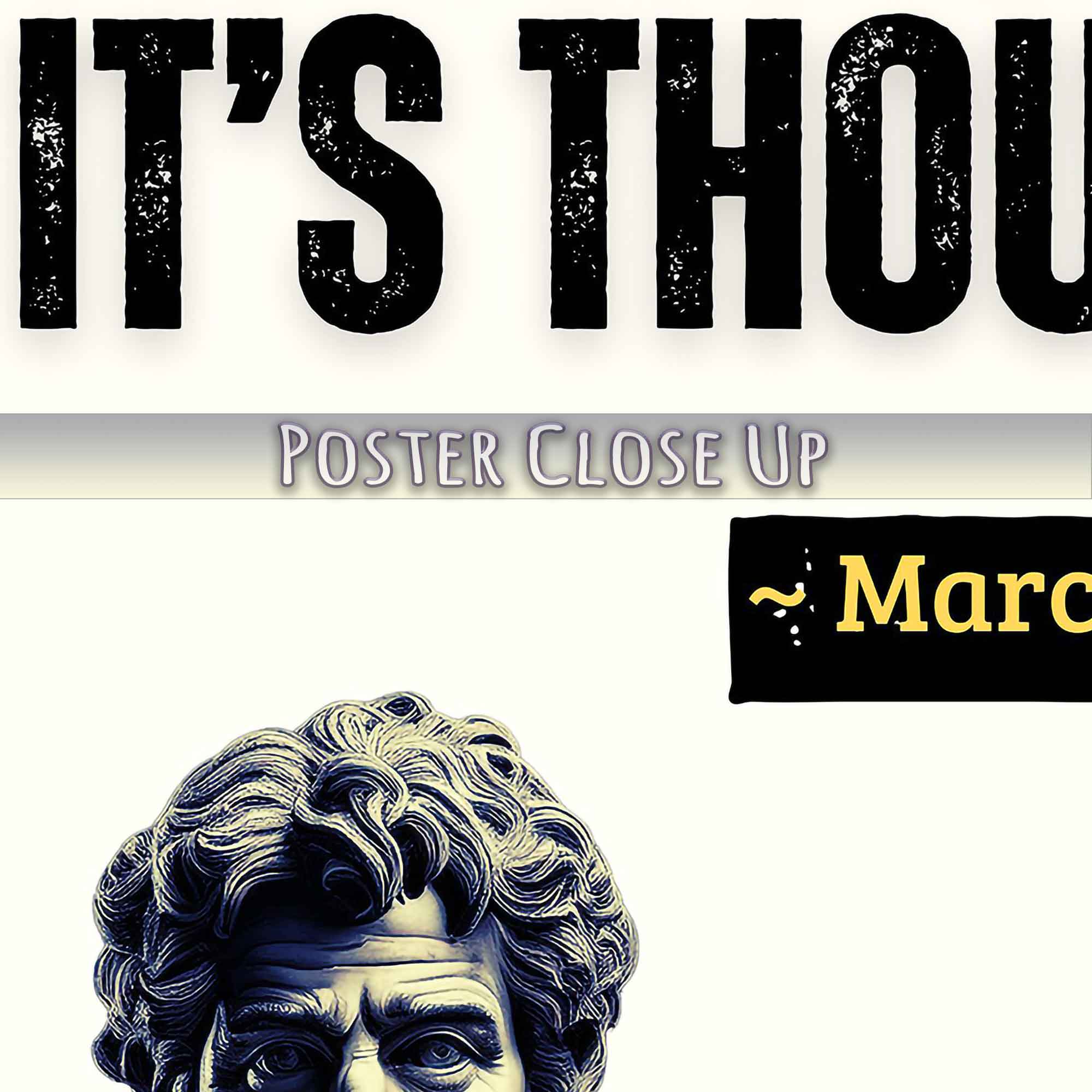 Marcus Aurelius Poster Inspirational Stoic Quote Ancient Wisdom Wall Art Motivational Roman Emperor Poster - WallArtPrints4U