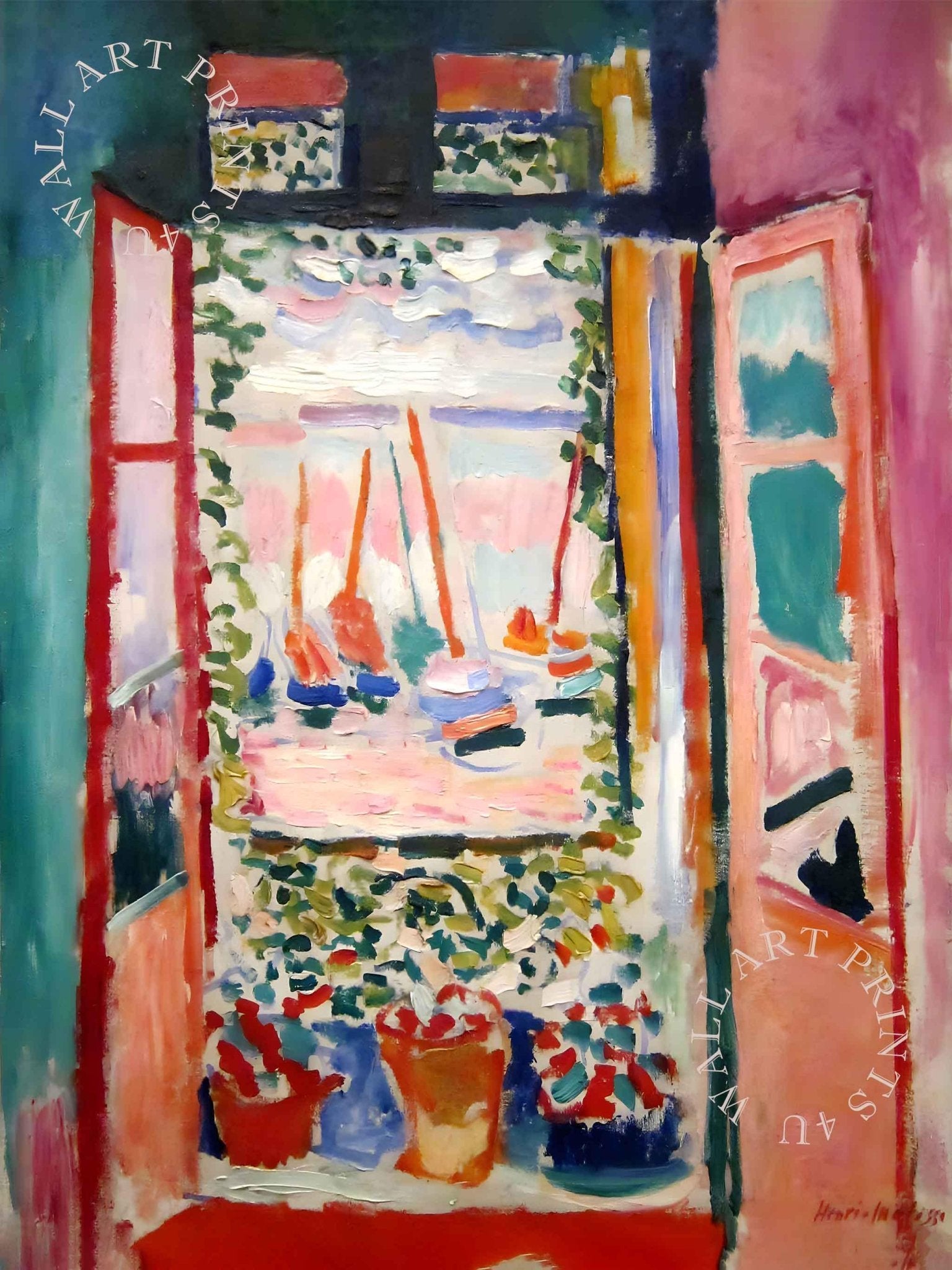 Matisse Open Window Poster Print Collioure Fauvism Wall Art Henri Matisse Colorful Gift Home Decor - WallArtPrints4U