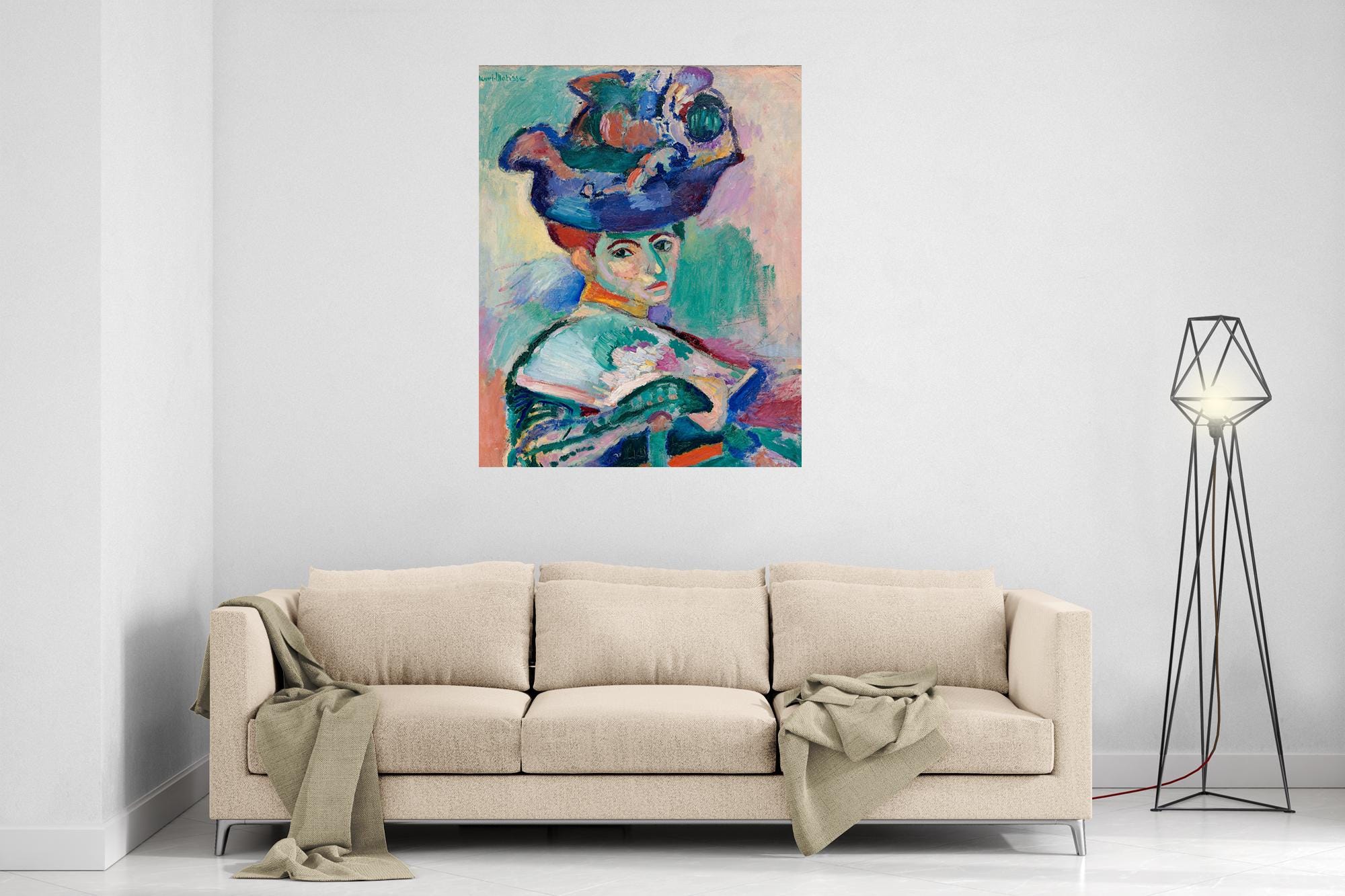 Matisse Woman with a Hat Poster Print Henri Matisse Wall Art Fauvism Style Matisse Artful Decor Gift Idea - WallArtPrints4U