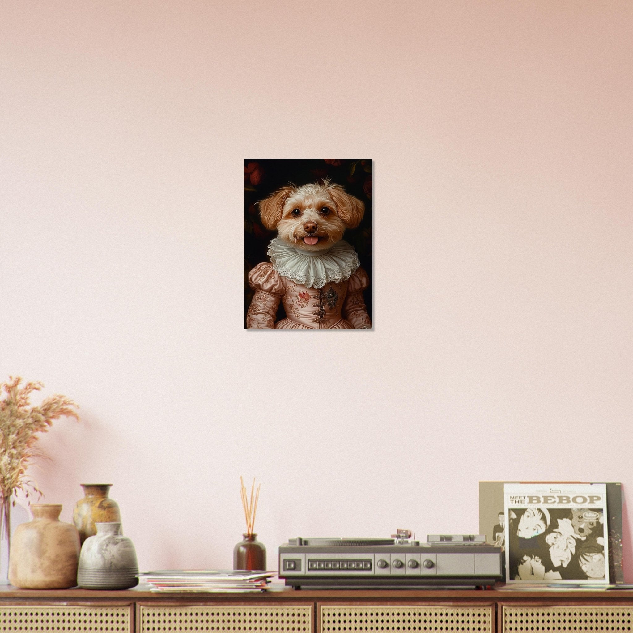 Medieval Pet Poster Print, Princess Cat / Dog Custom Portrait From Photo - WallArtPrints4U