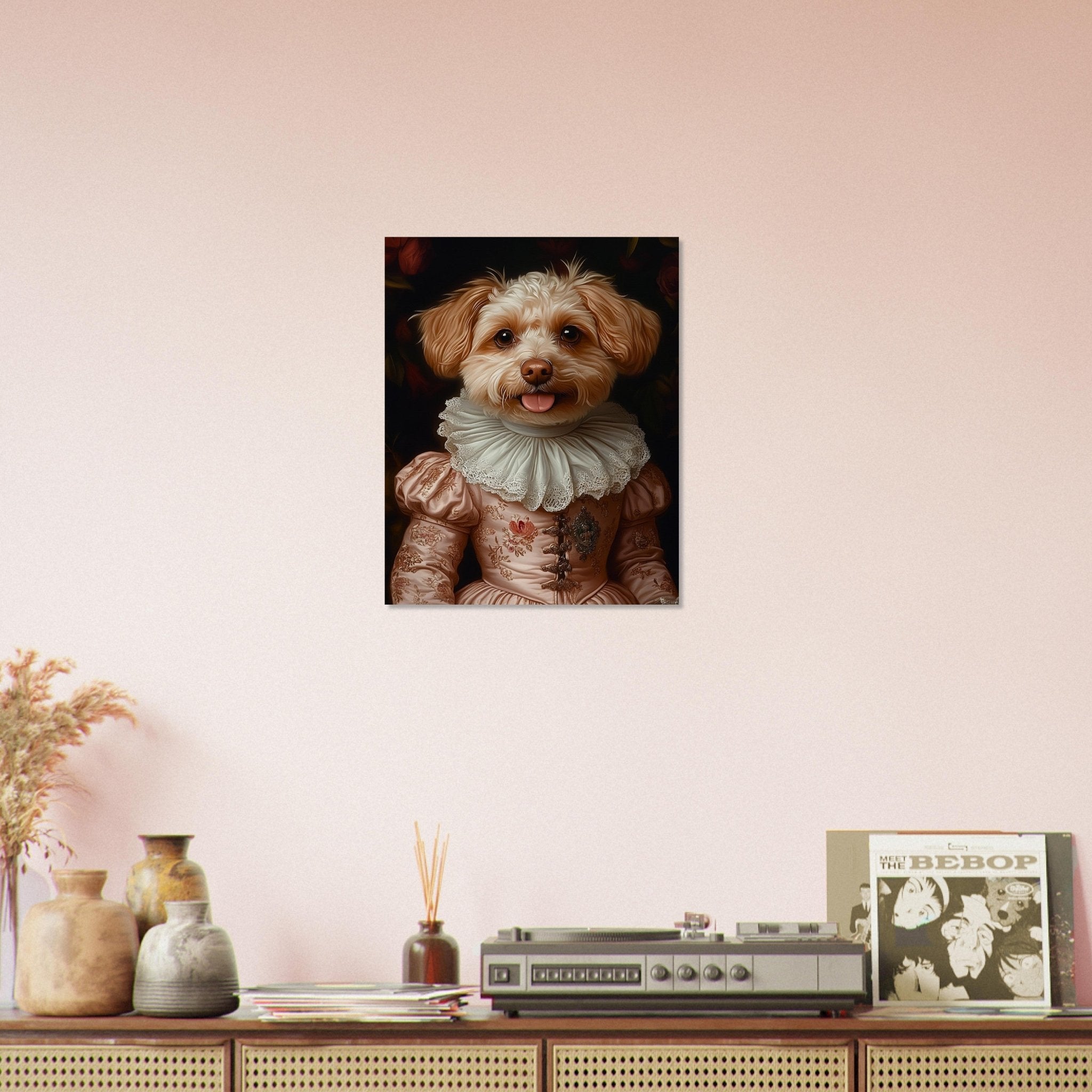 Medieval Pet Poster Print, Princess Cat / Dog Custom Portrait From Photo - WallArtPrints4U