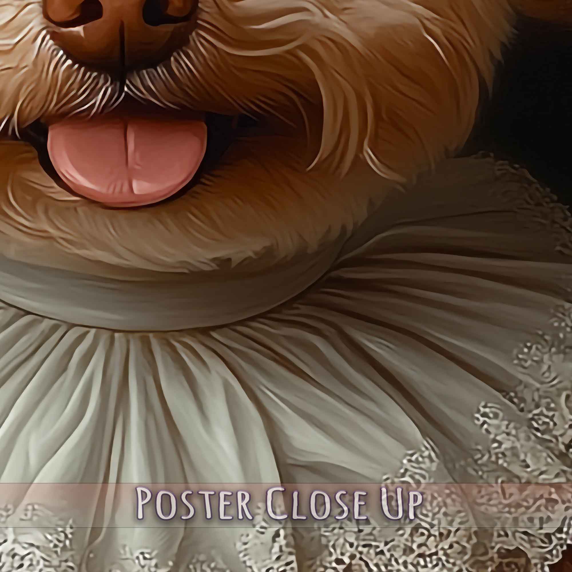 Medieval Pet Poster Print, Princess Cat / Dog Custom Portrait From Photo - WallArtPrints4U