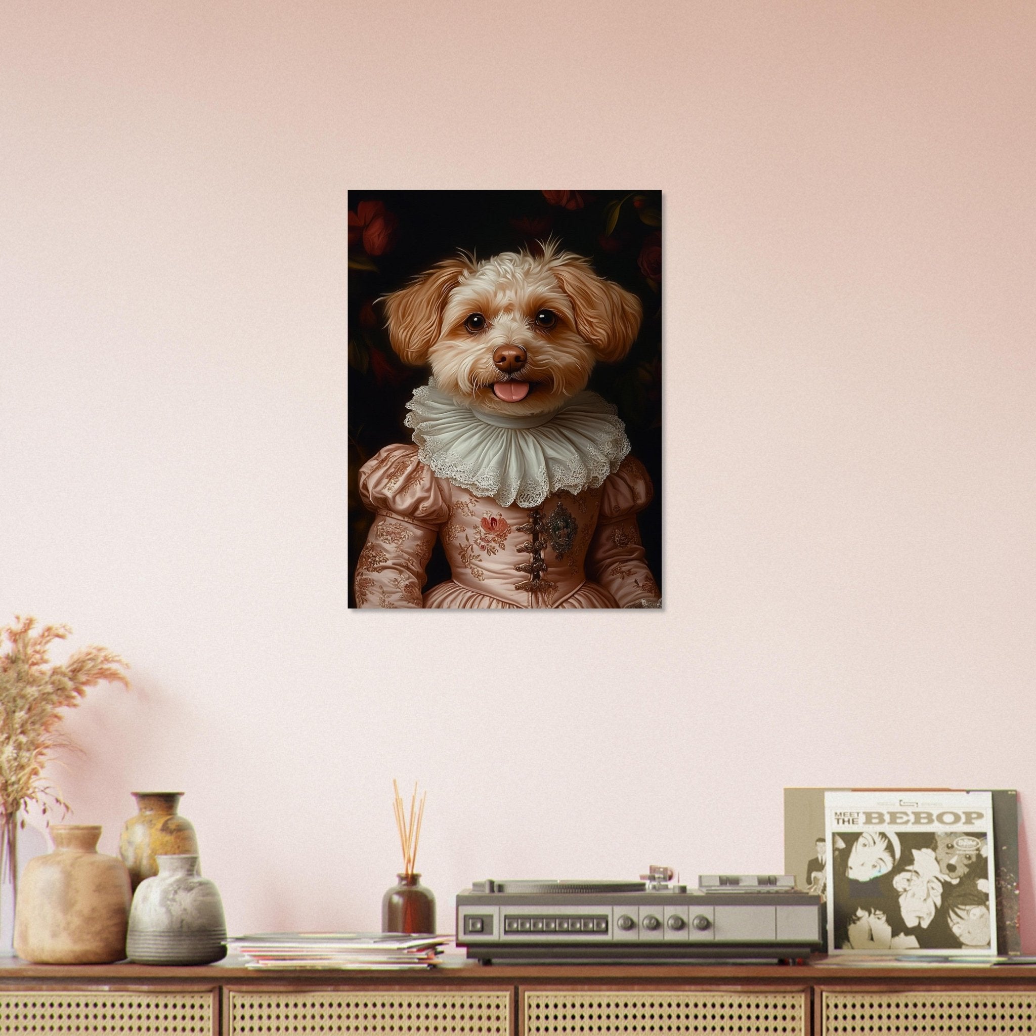 Medieval Pet Poster Print, Princess Cat / Dog Custom Portrait From Photo - WallArtPrints4U