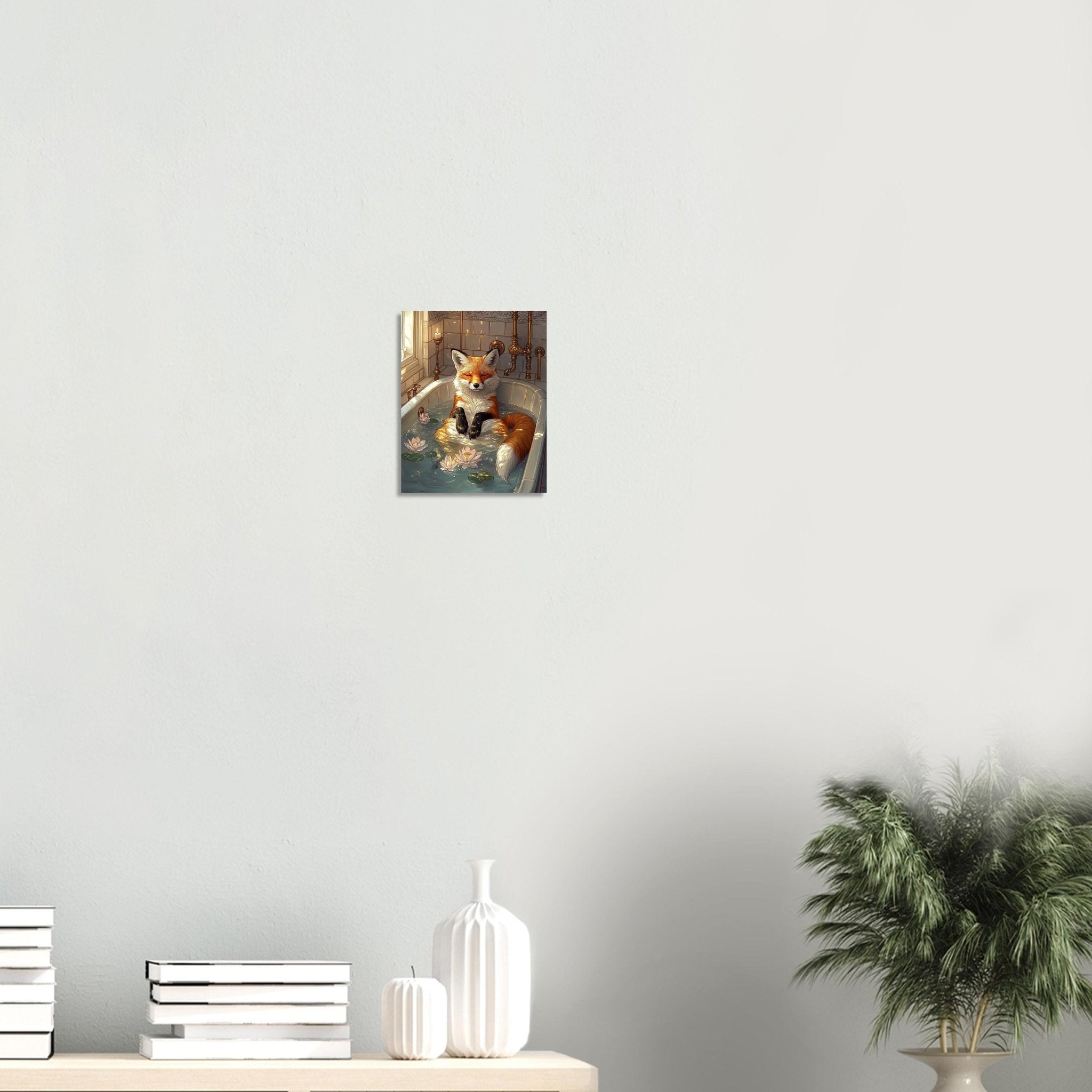Mindful Fox Poster In Vintage Bathtub Meditating Feminist Maximalist Poster Wall Art Eclectic Bathroom Decor Trendy Fox Gift 5 - WallArtPrints4U