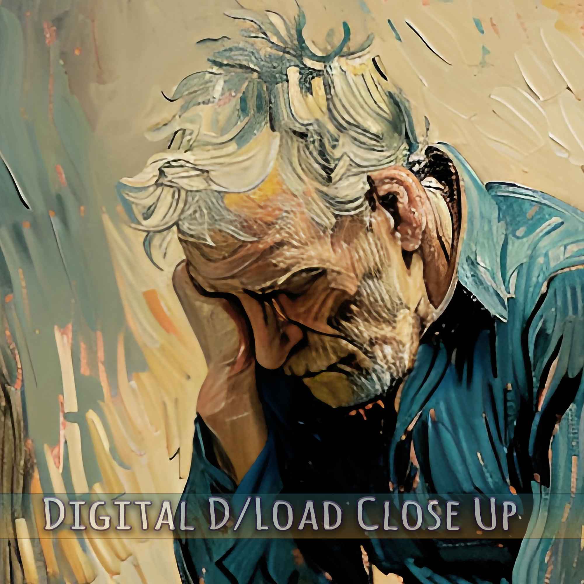 Modern Version Of Van Gogh's At Eternity's Gate, Printable, Sorrowing Old Man Digital Download Print. - WallArtPrints4U