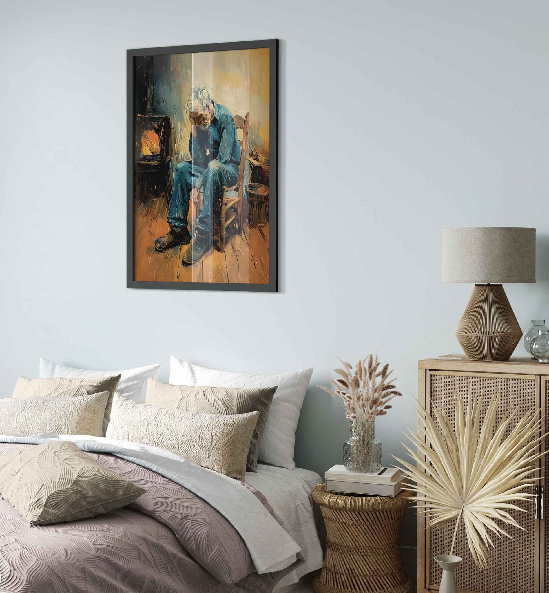 Modern Version Of Van Gogh's At Eternity's Gate, Printable, Sorrowing Old Man Digital Download Print. - WallArtPrints4U