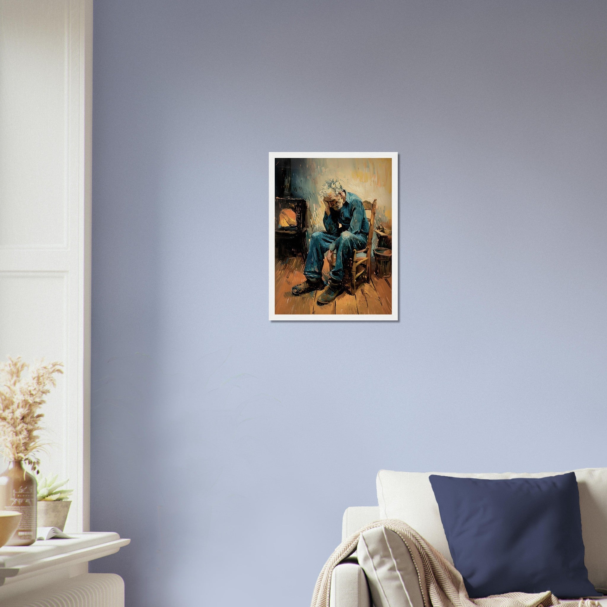 Modern Version Of Van Gogh's At Eternity's Gate, Sorrowing Old Man Poster Print - WallArtPrints4U